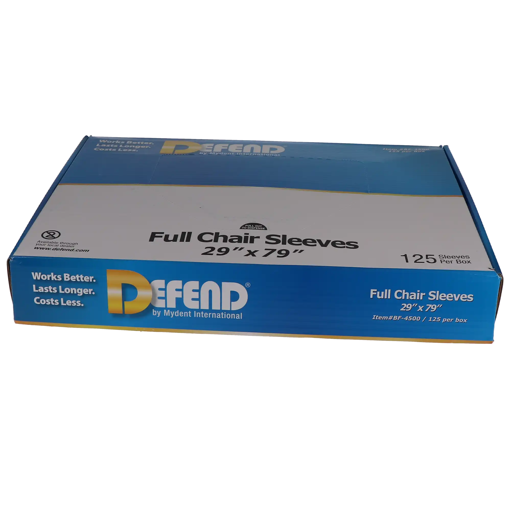 Defend Full Chair Sleeve, Clear Plastic, 29" x 79", 125/Box, BF4500 thumbnail 2