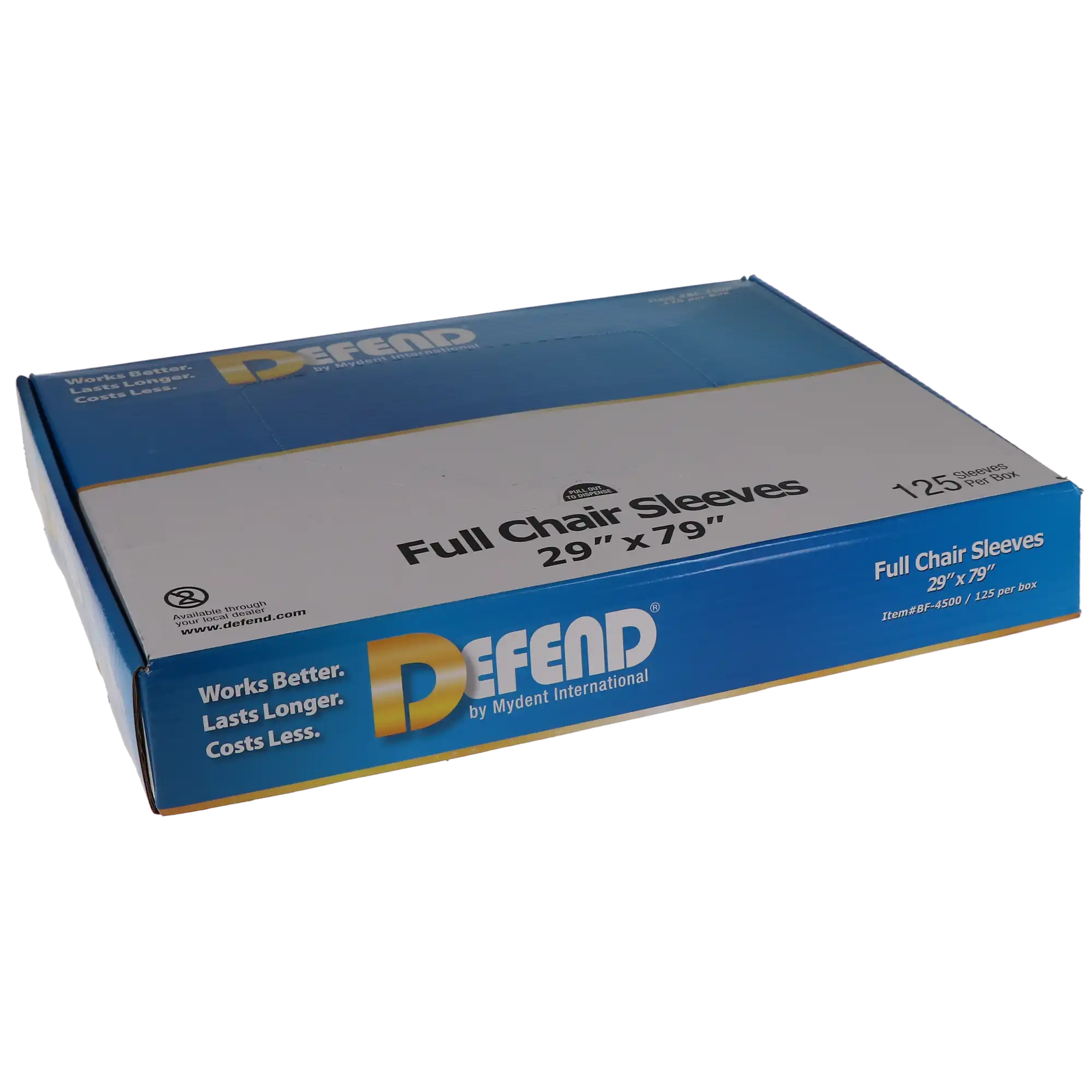 Defend Full Chair Sleeve, Clear Plastic, 29" x 79", 125/Box, BF4500 thumbnail 3