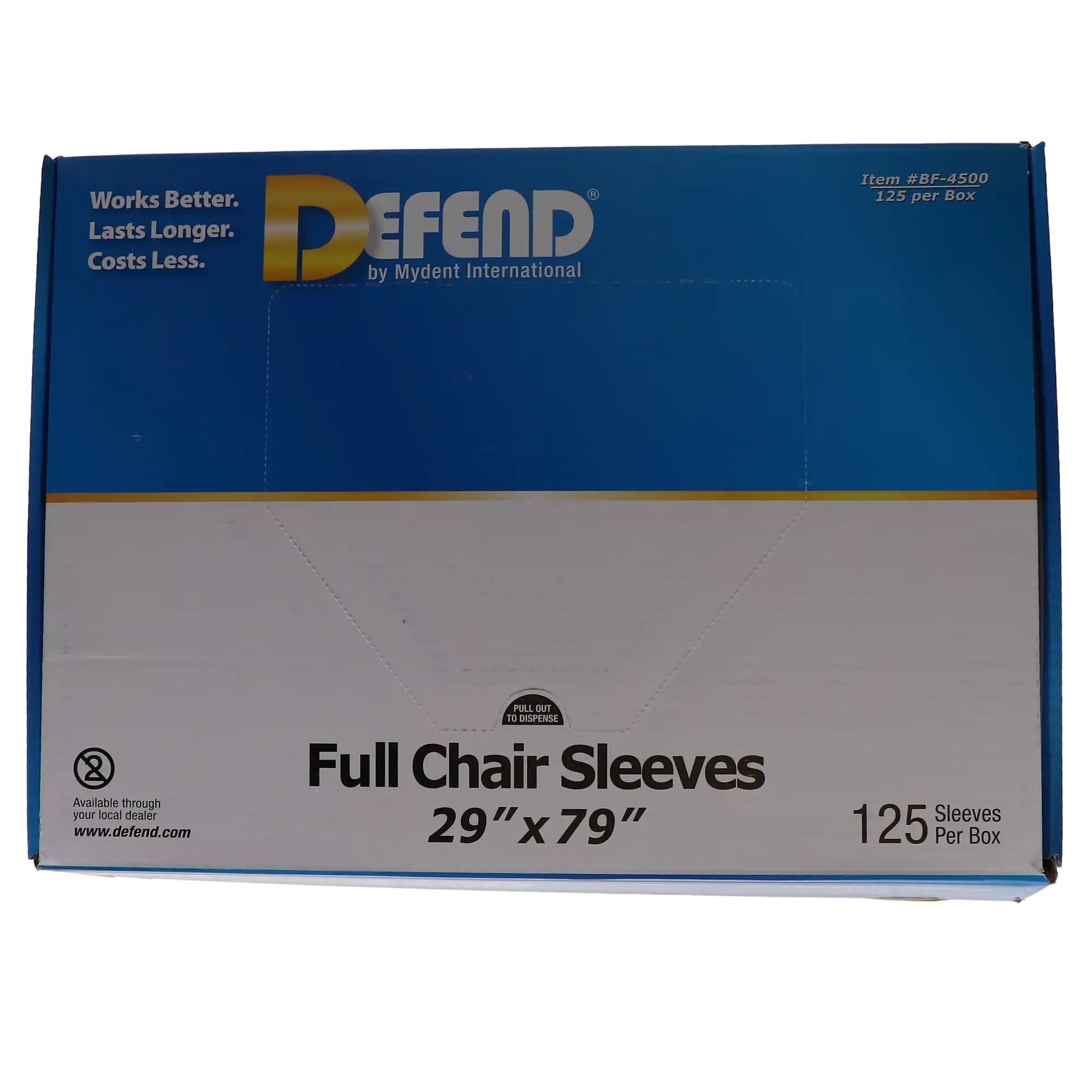 Defend Full Chair Sleeve, Clear Plastic, 29" x 79", 125/Box, BF4500 thumbnail 4