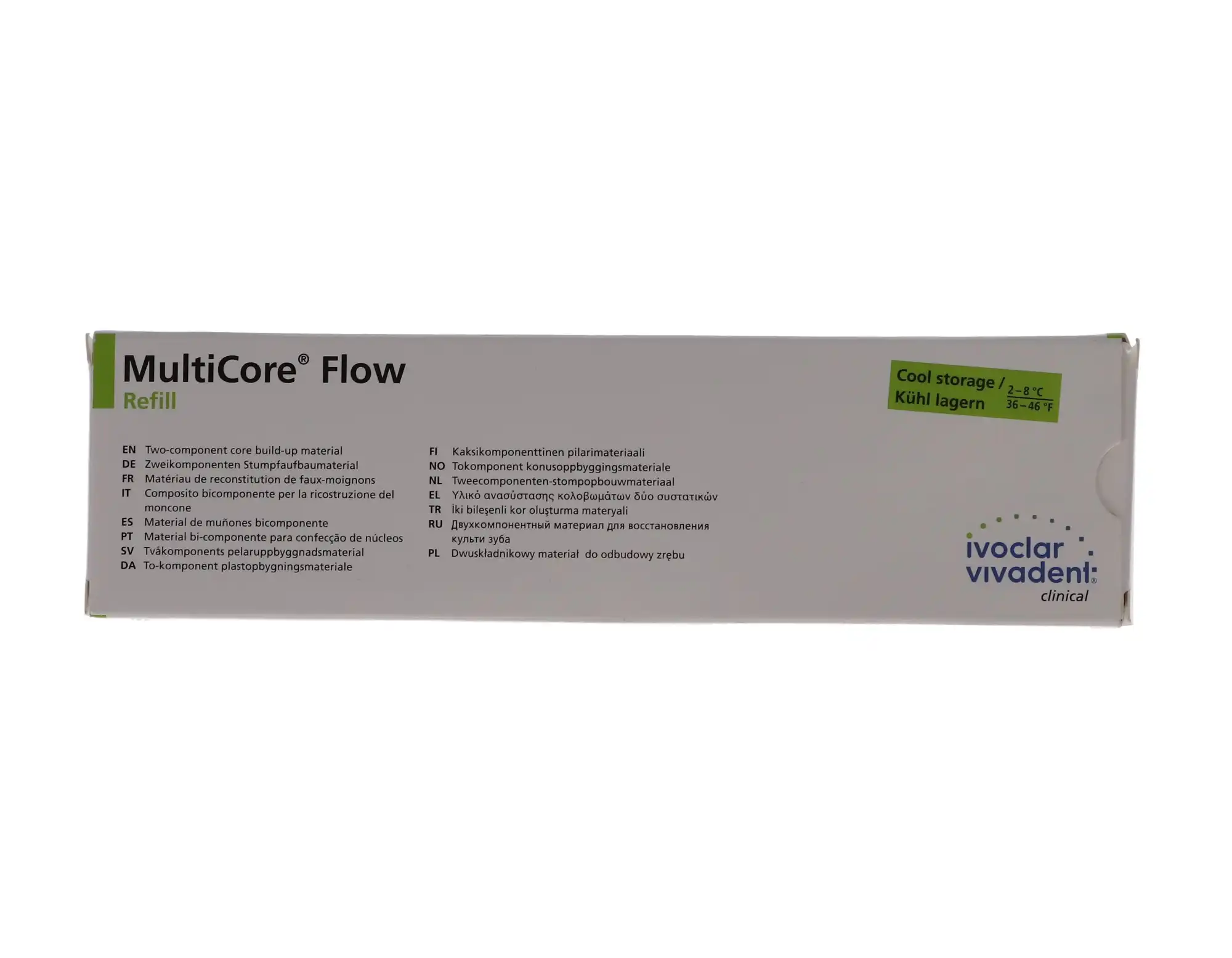 Ivoclar Vivadent MultiCore Flow Composite Core Build-Up Material, Dual-Cure, Automix Syringe Refill, 10 g, Medium, 1/Pk, 604167 thumbnail 3