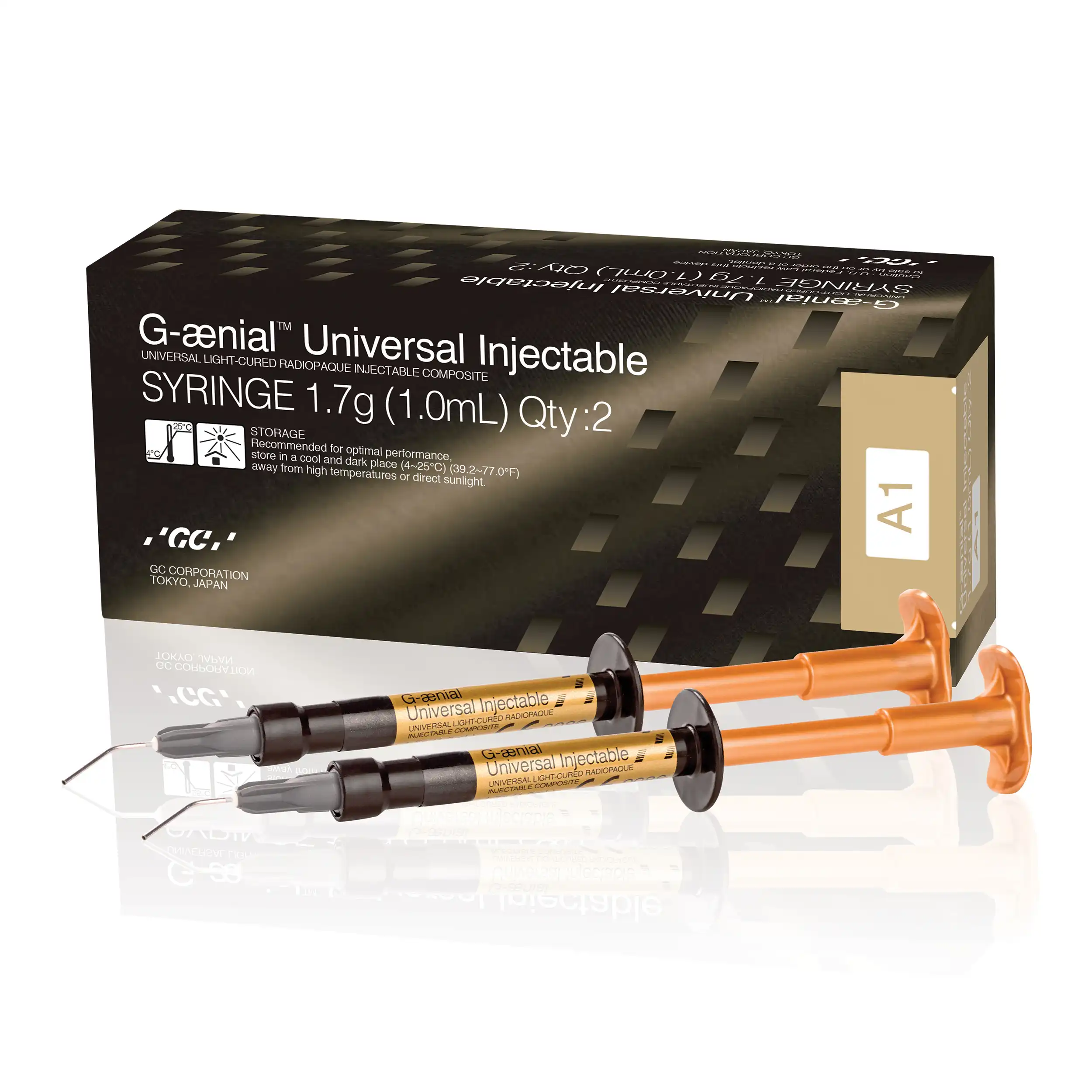 GC G-aenial Universal Injectable Composite, Syringe, 1.7 g, Shade A1, 1/Pk, 901489 - G-aenial Universal Injectable, Syringe, 1.7 g, A1, 1/Pk, 901489 - Image 1
