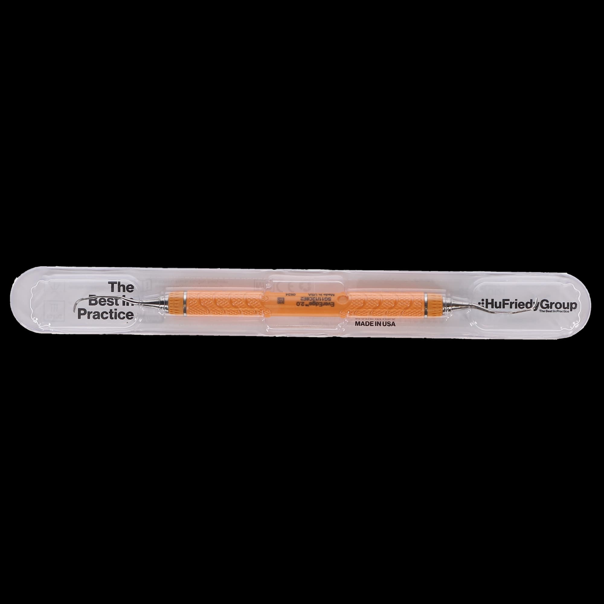 Hu-Friedy EverEdge 2.0 Gracey Curette 11/12, Double-Ended, Resin 8 Colors #C8 Orange Handle, SG11/12C8E2 thumbnail 6