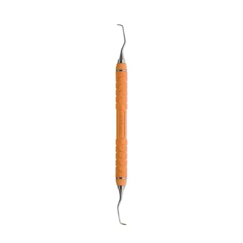 Hu-Friedy EverEdge 2.0 Gracey Curette 11/12, Double-Ended, Resin 8 Colors #C8 Orange Handle, SG11/12C8E2 thumbnail 2