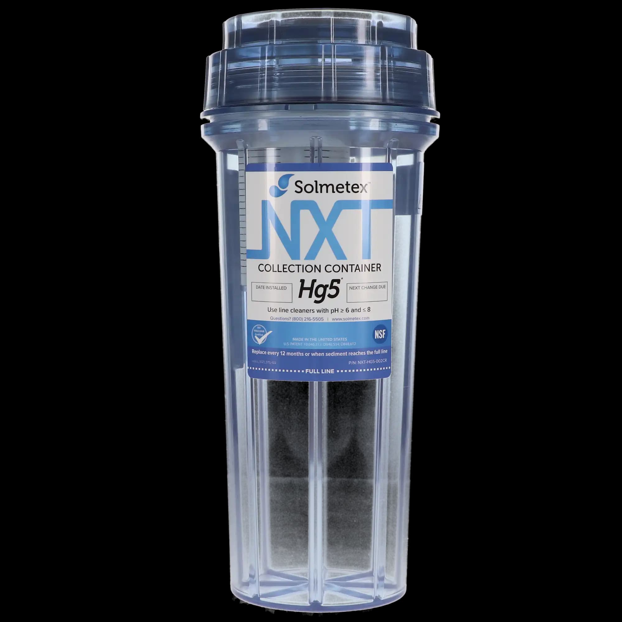 Solmetex NXT Hg5 Collection Container with Recycle Kit, NXT-HG5-002CR, 1/Pack thumbnail 5