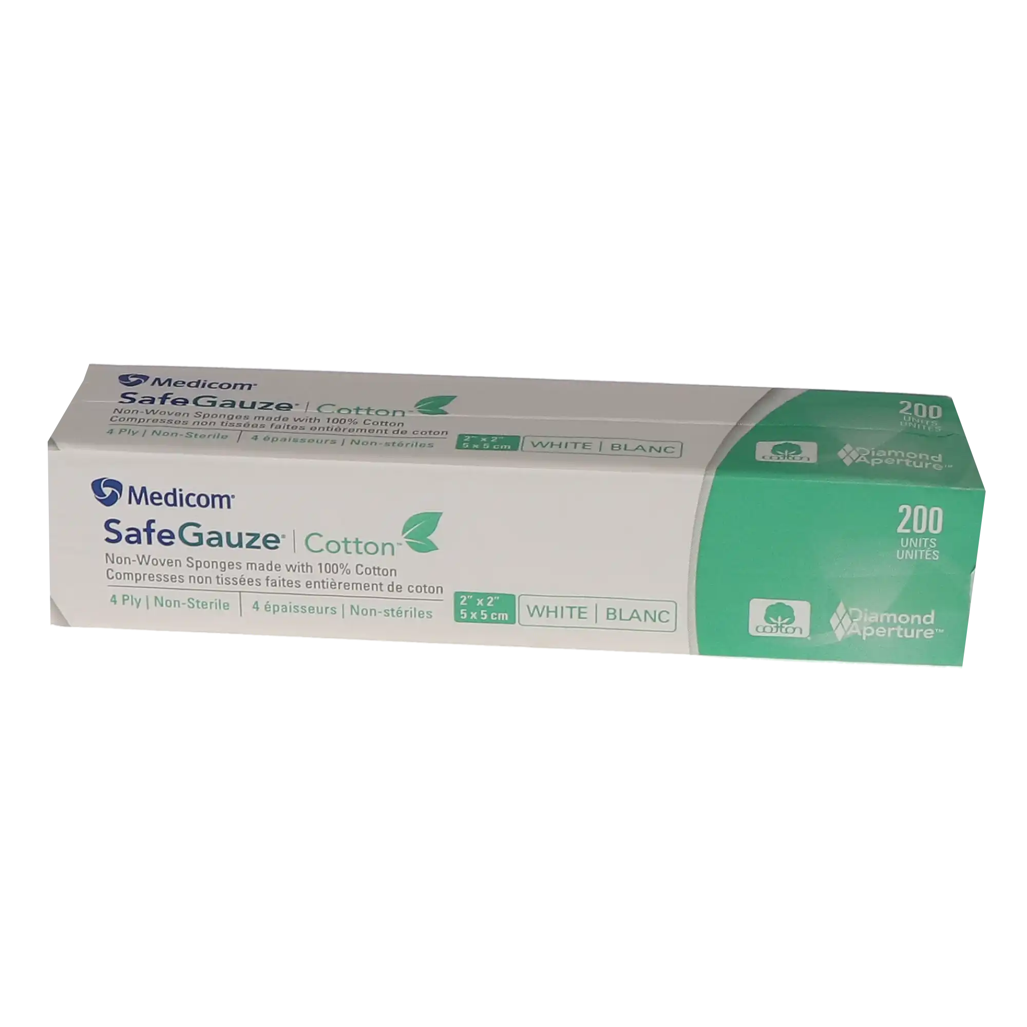 Medicom SafeGauze Cotton Non-Woven Sponges, 2" x 2", 4-Ply, Non-Sterile, 4000/Case, 4822 thumbnail 4