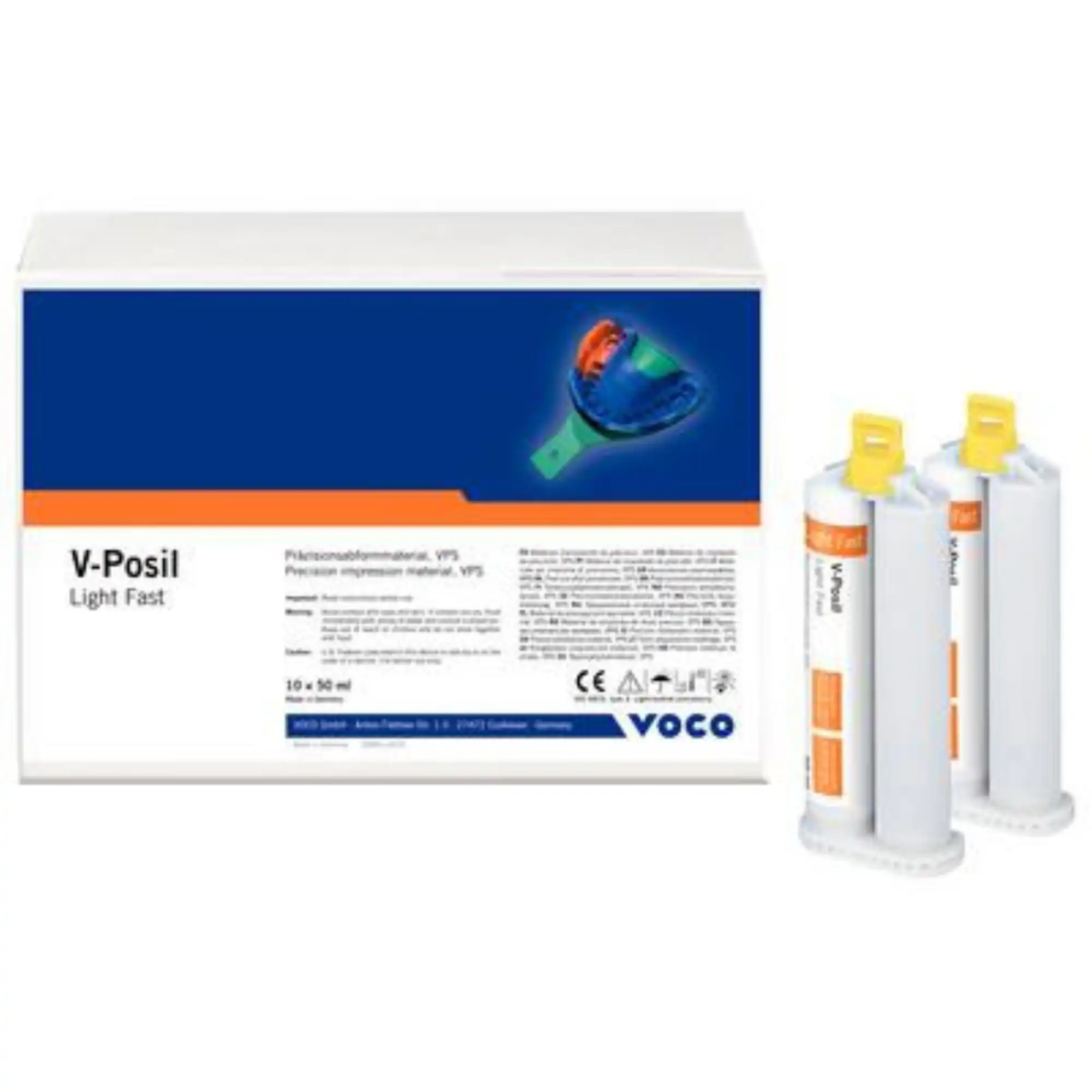 V-Posil Light Fast VPS Impression Material, Light Body, 50 ml Cartridges, Pack of 10, Ref 2574 thumbnail 2