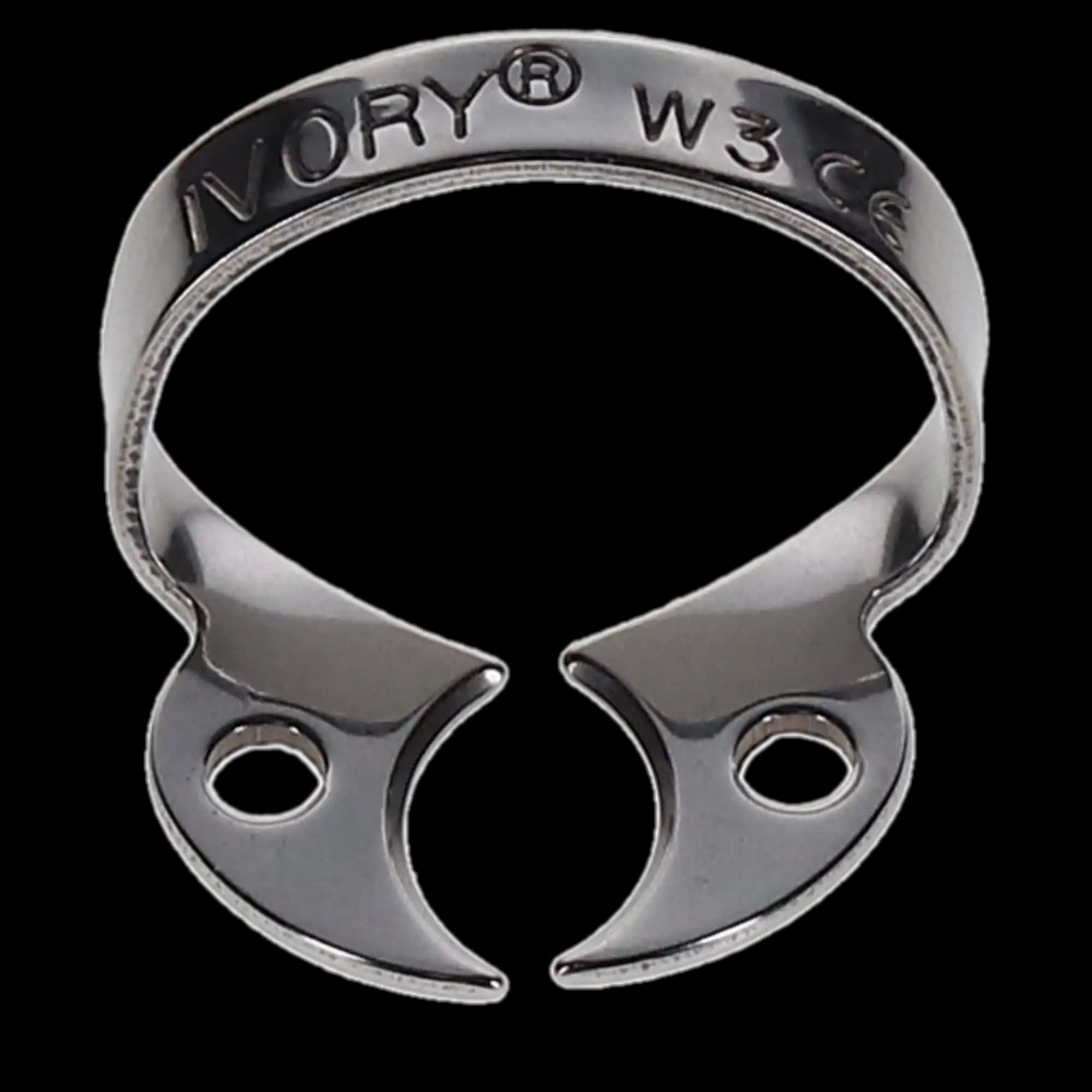 Ivory Stainless Steel Wingless Rubber Dam Clamp #W3, Small Lower Molars, 1 Each, 50057522 thumbnail 4