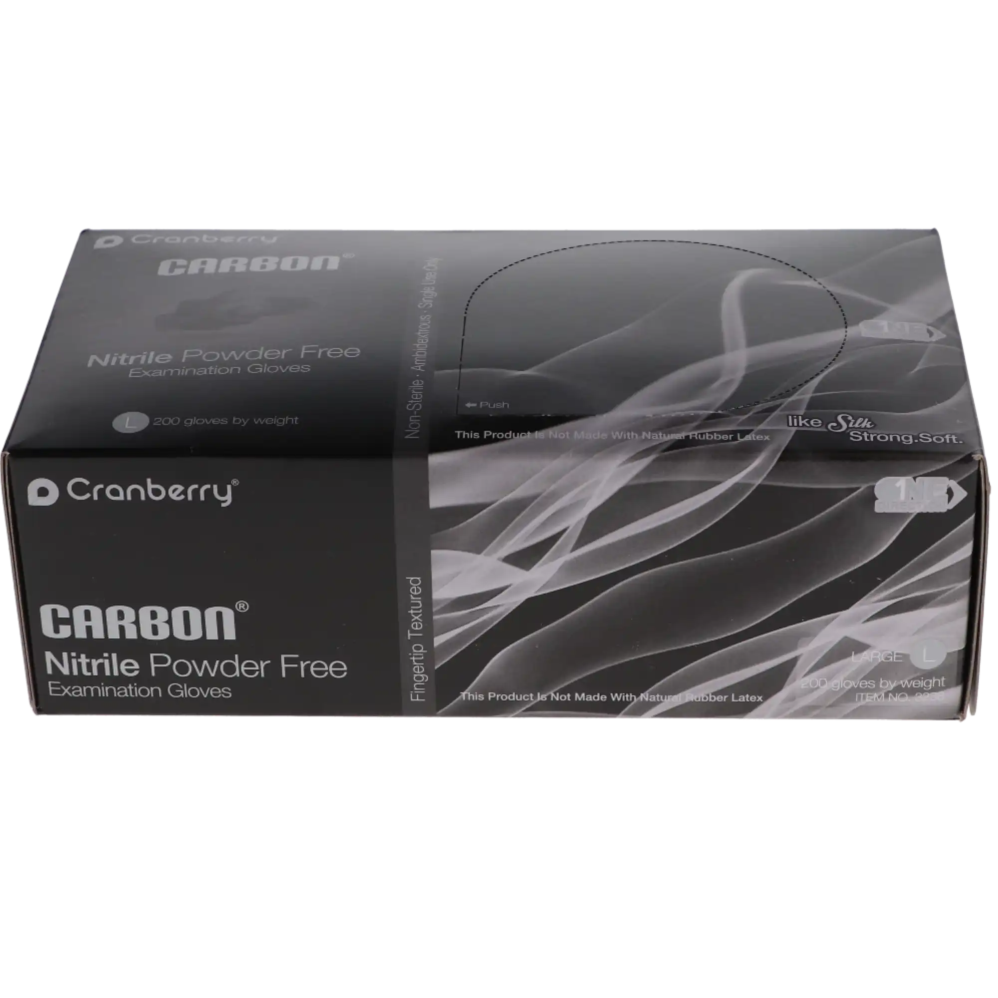 Cranberry Carbon Nitrile Exam Gloves, Powder-Free, Latex-Free, Non-Sterile, Large, Black, 200/Box, CR3238 thumbnail 11