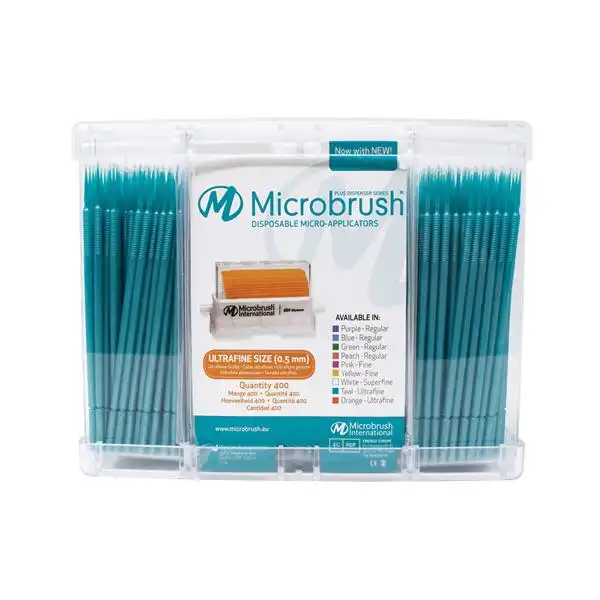 Microbrush Plus Micro-Applicator Dispenser Refills, Ultra Fine (0.5 mm), Teal, 400/Pk, PU400TE thumbnail 7