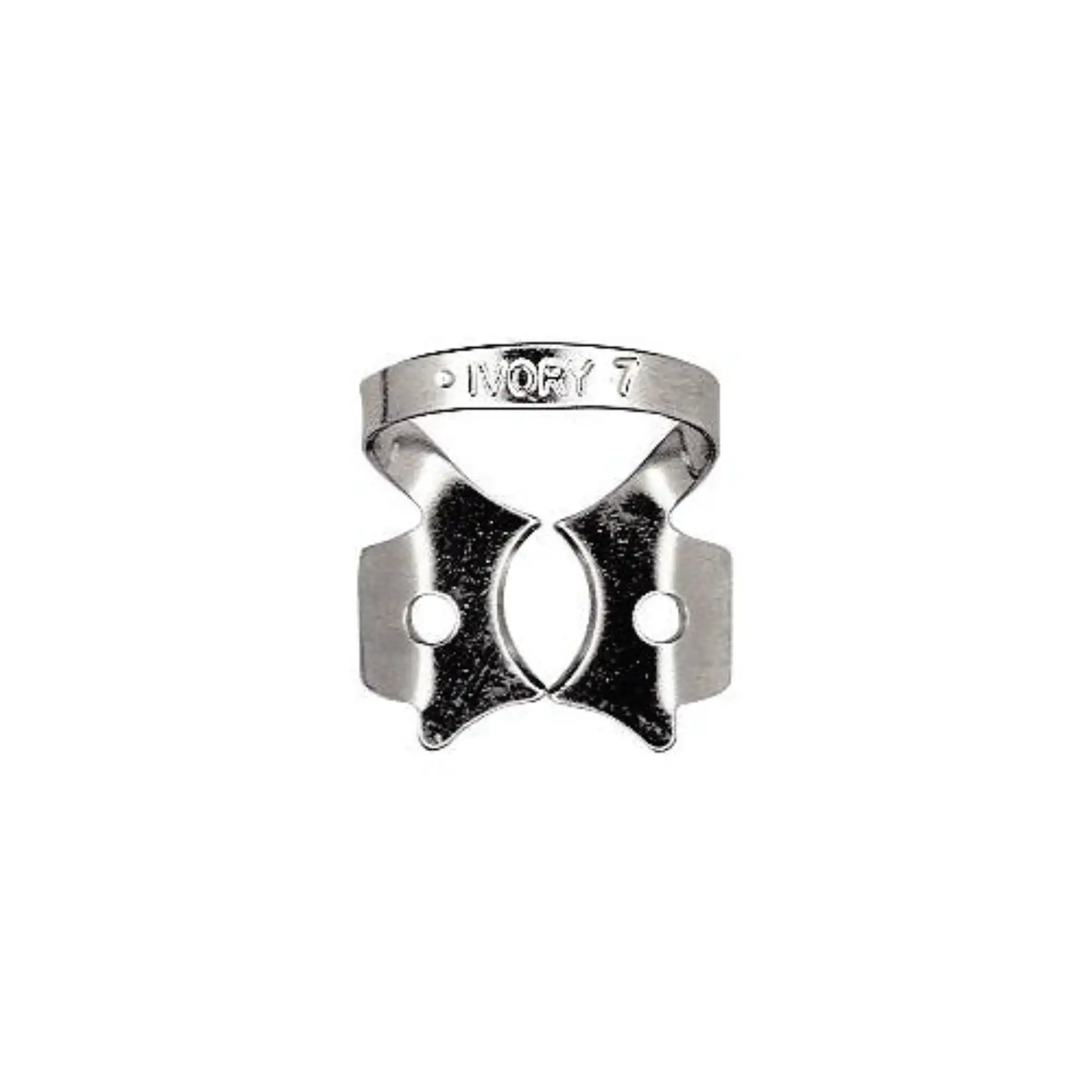 Ivory Rubber Dam Clamp #7, Winged, Stainless Steel, Regular Molar, 1 Each, 50057328 thumbnail 2
