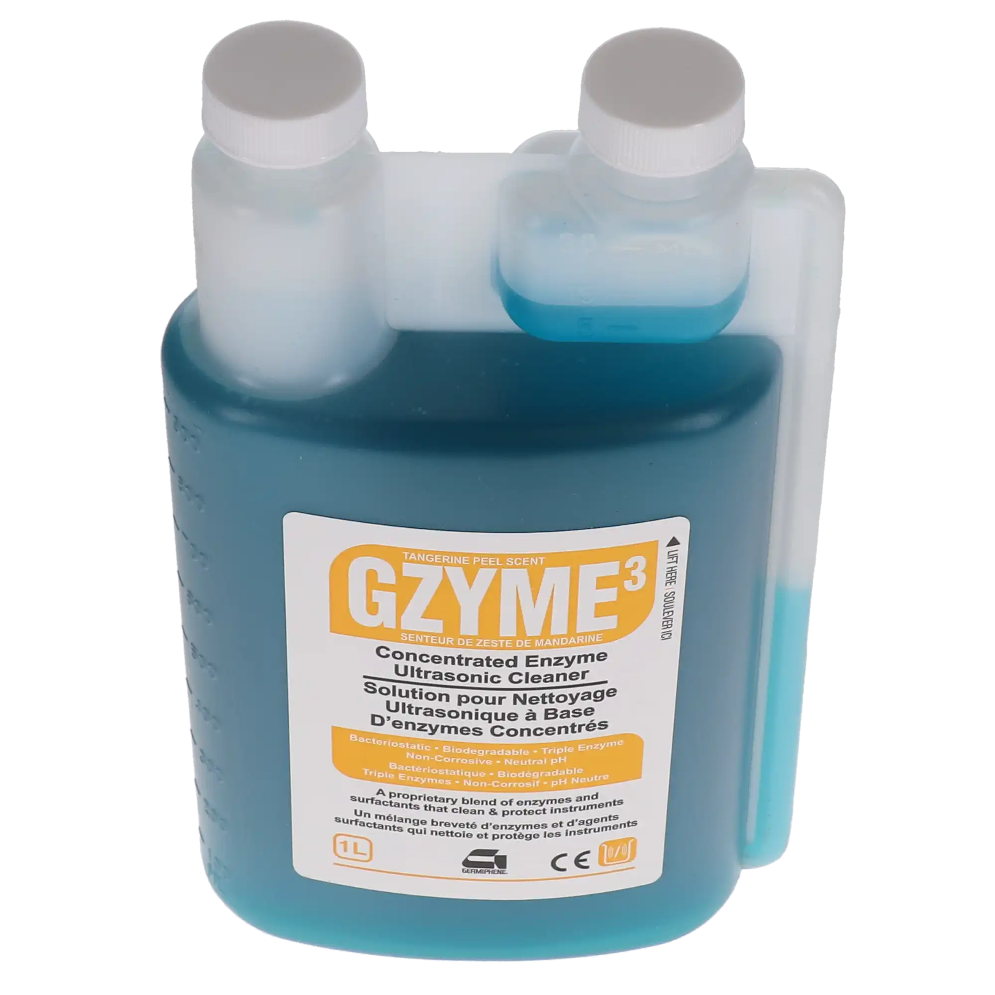 Germiphene Gzyme3 Enzymatic Cleaning Solution, 1 L Bottle, GZYX3-M - Gzyme3 Enzymatic Cleaning Solution, 1 L,1/Pk, GZYX3-M - Image 1