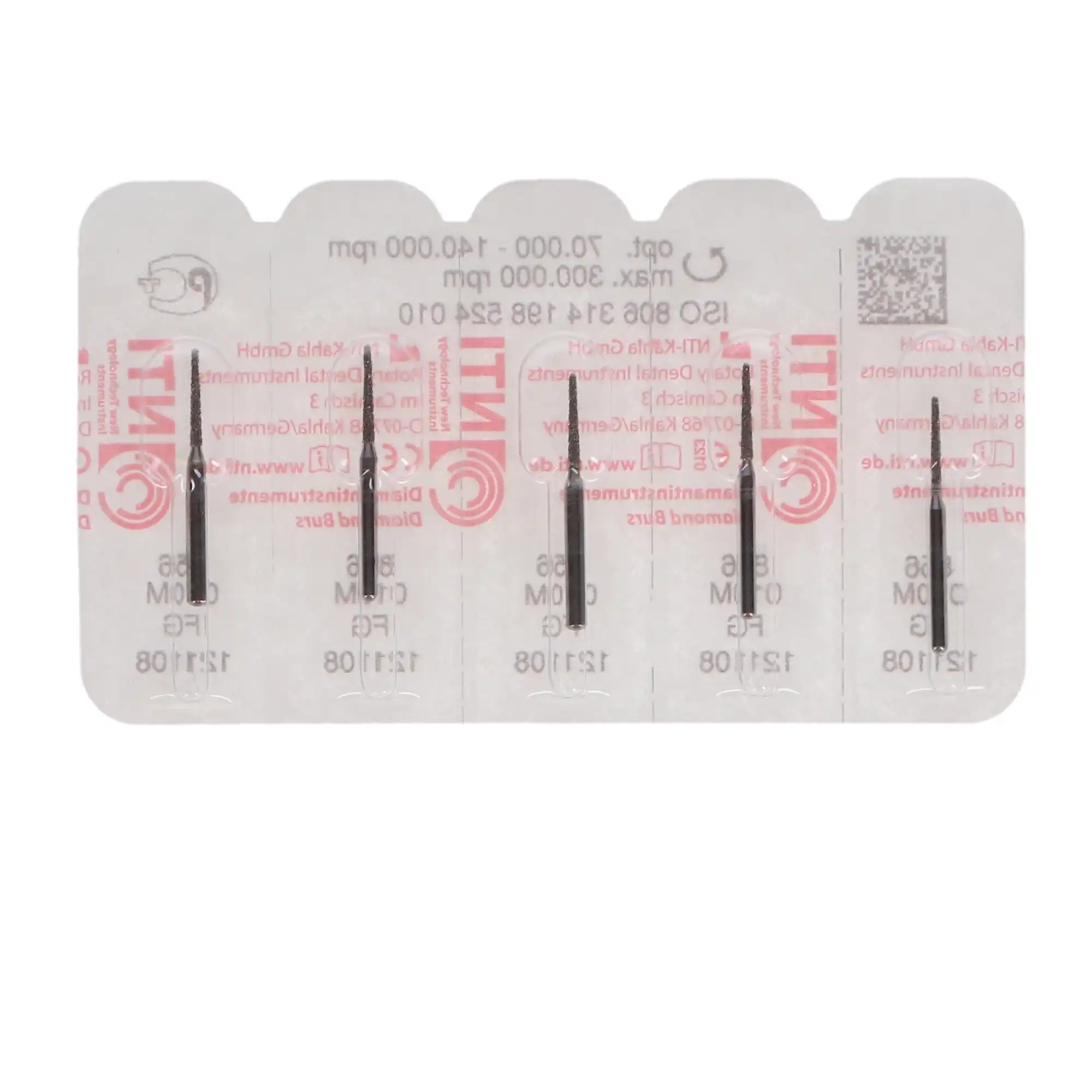 NTI Diamond Bur, FG, Round End Taper, #856, 1.0 mm, Medium Grit, 5/Pk, M856-010 thumbnail 5