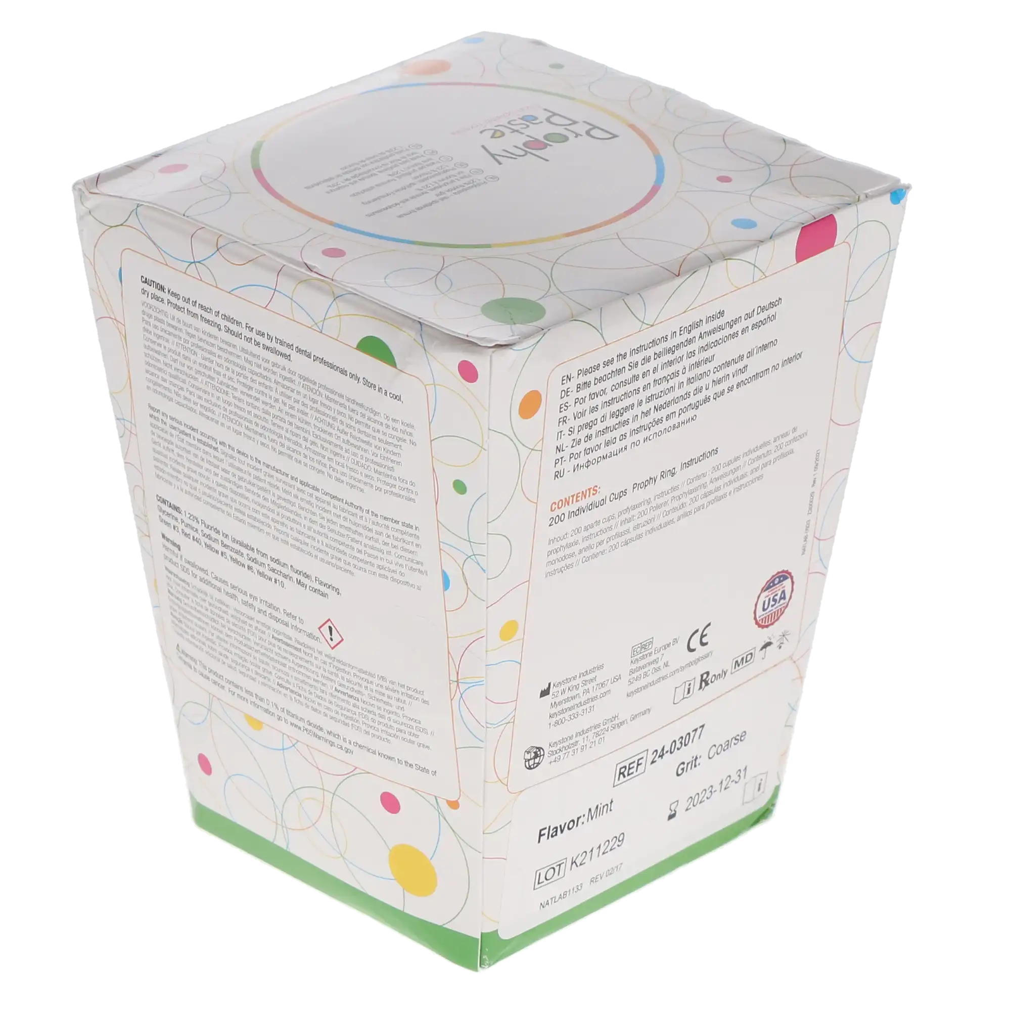 Gelato Prophy Paste with Fluoride, Coarse Grit, Mint, Unit Dose Cups, 2 g, 200/Box, 24-03077 thumbnail 4