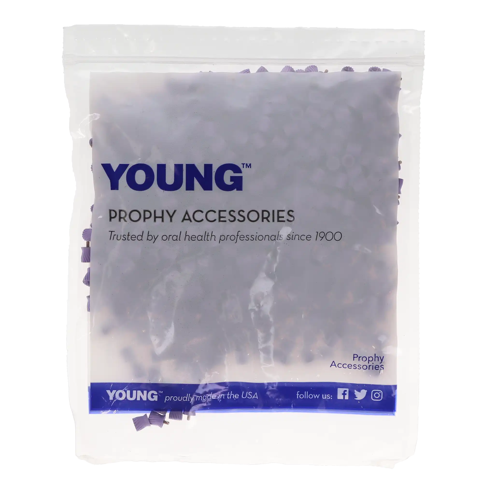 Young Dental Elite Original Prophy Cup, Screw-Type, Latex-Free, Soft, Purple, 720/Pack, 053905 thumbnail 4