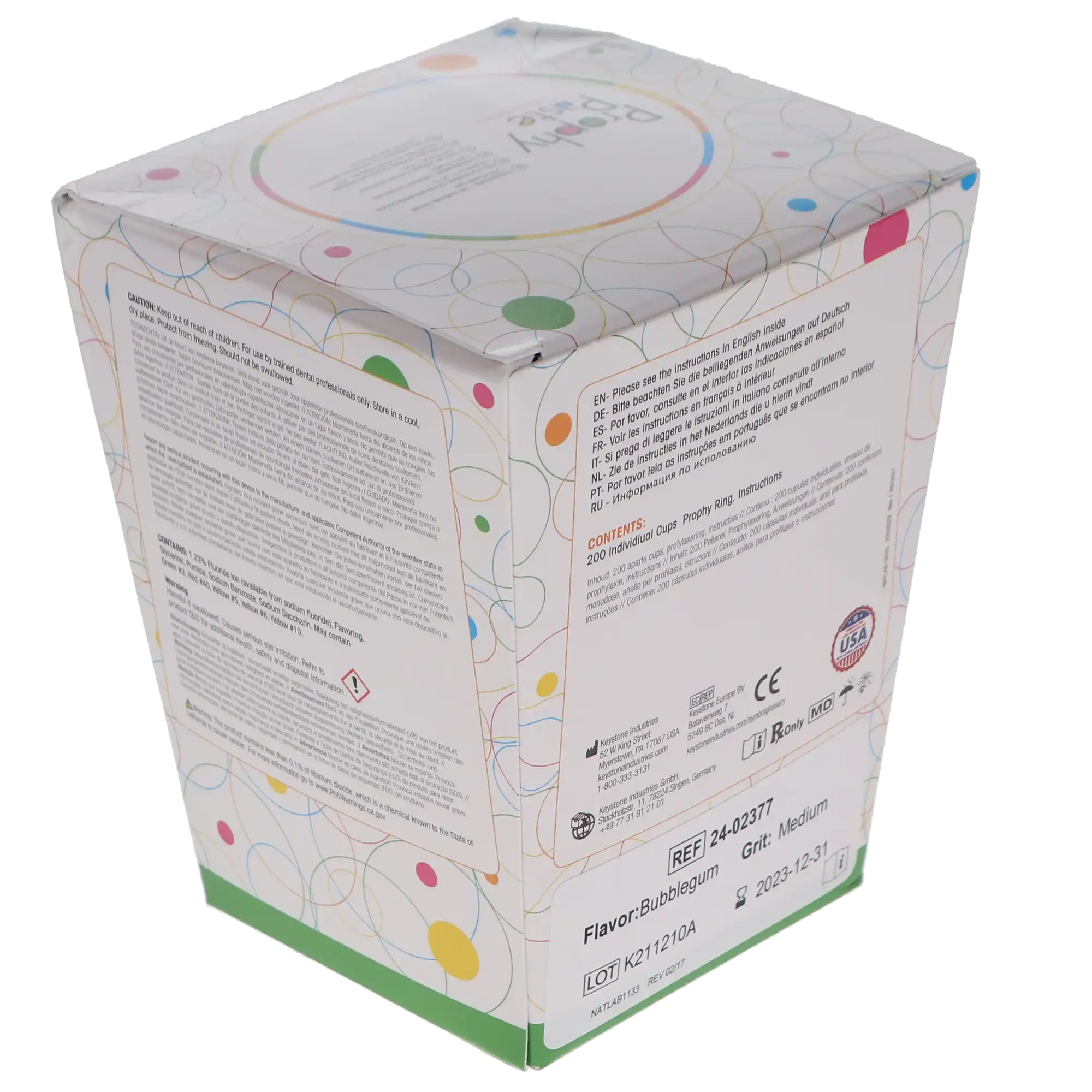 Gelato Prophy Paste, Medium Grit, Bubble Gum, Unit Dose Cups, 2 g, 200/Box, 24-02377 thumbnail 3