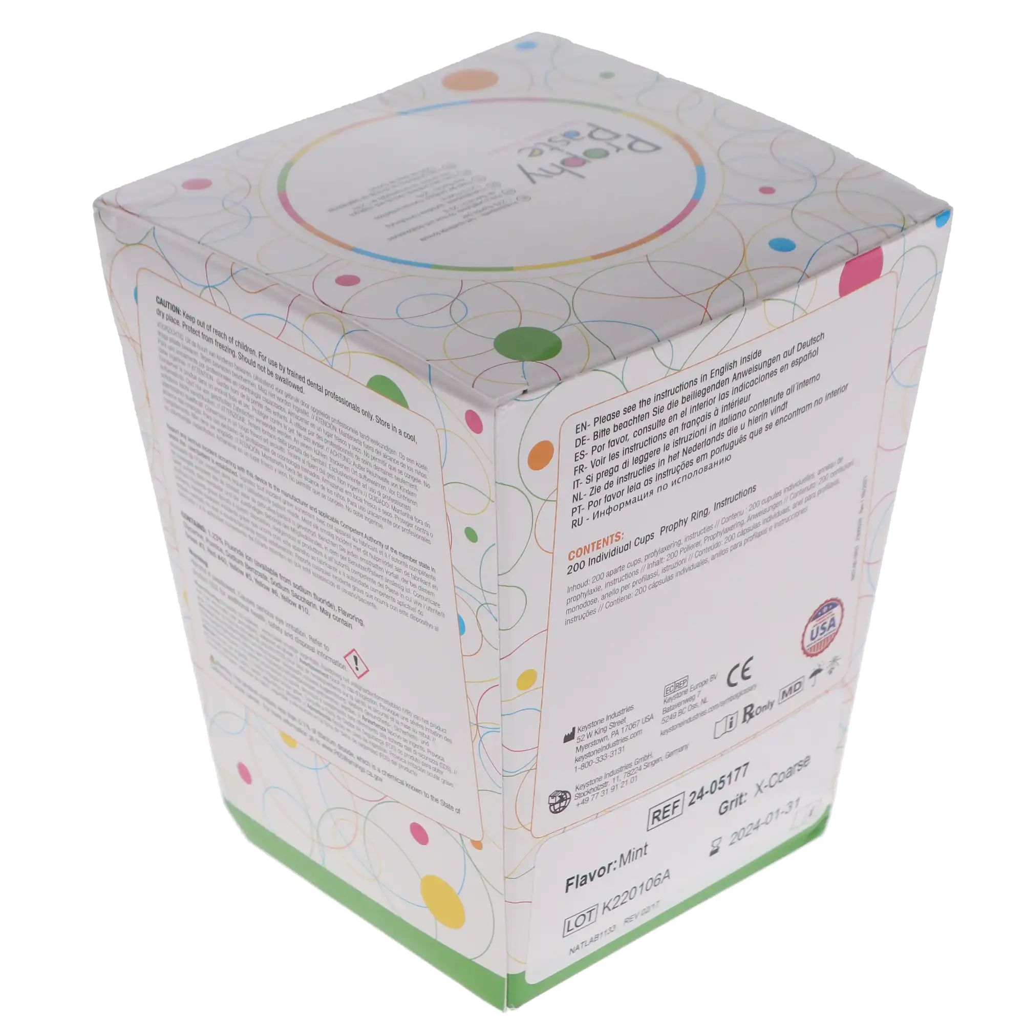 Gelato Prophy Paste with Fluoride, Extra Coarse Grit, Mint, Unit Dose Cups, 2 g, 200/Box, 24-05177 thumbnail 3