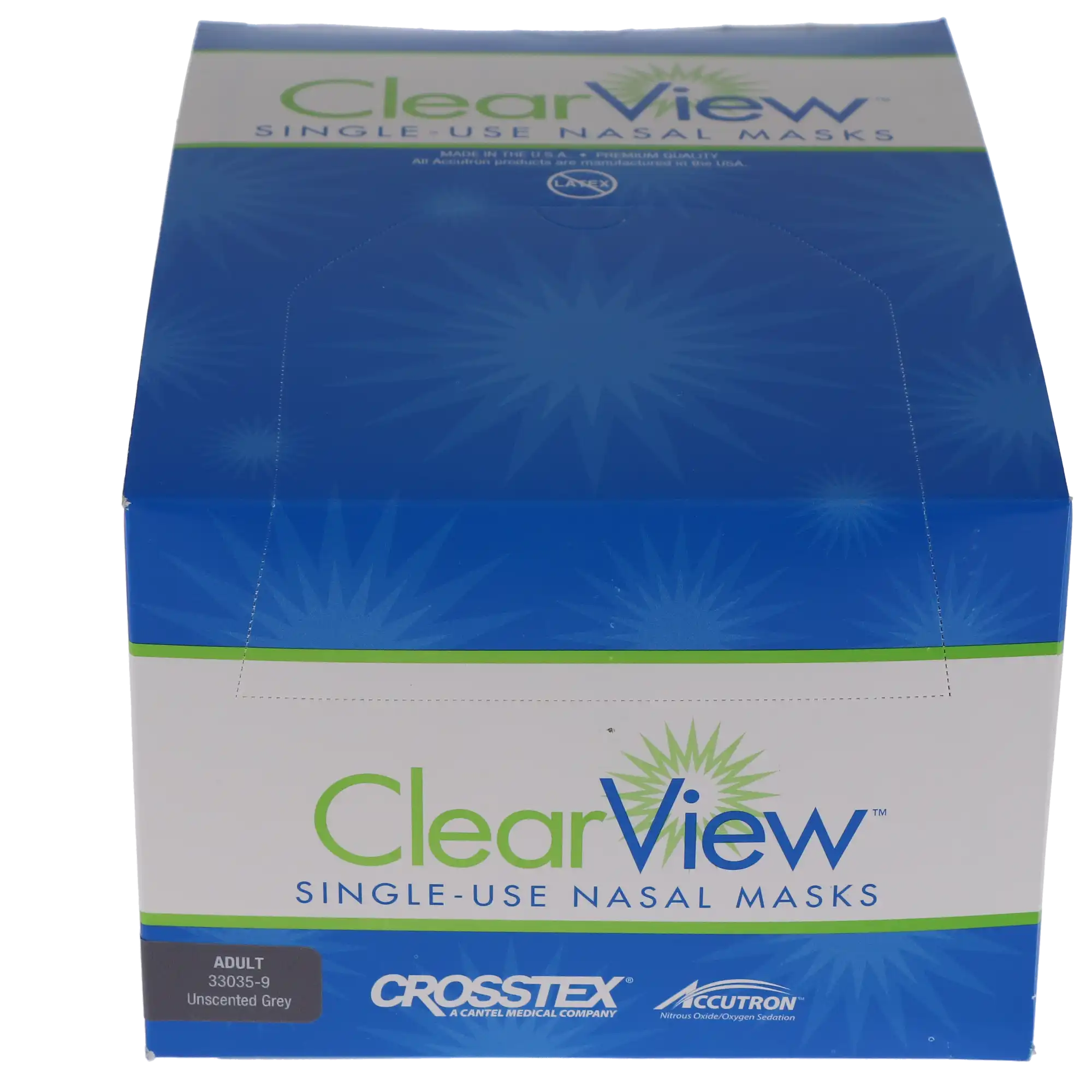 Accutron ClearView Single-Use Nasal Mask, Adult, Unscented, Grey, 12/Pk, 33035-9 thumbnail 13
