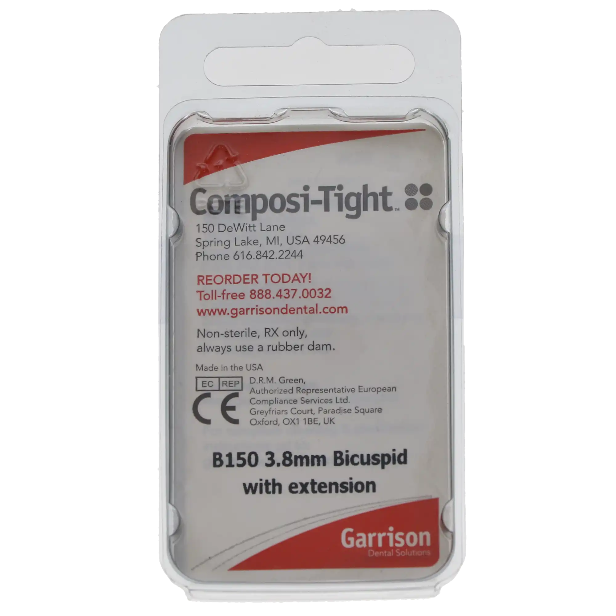 Composi-Tight B-Series Bicuspid with Extension Matrix Bands, 3.8 mm, 50/Pk, B150 thumbnail 7