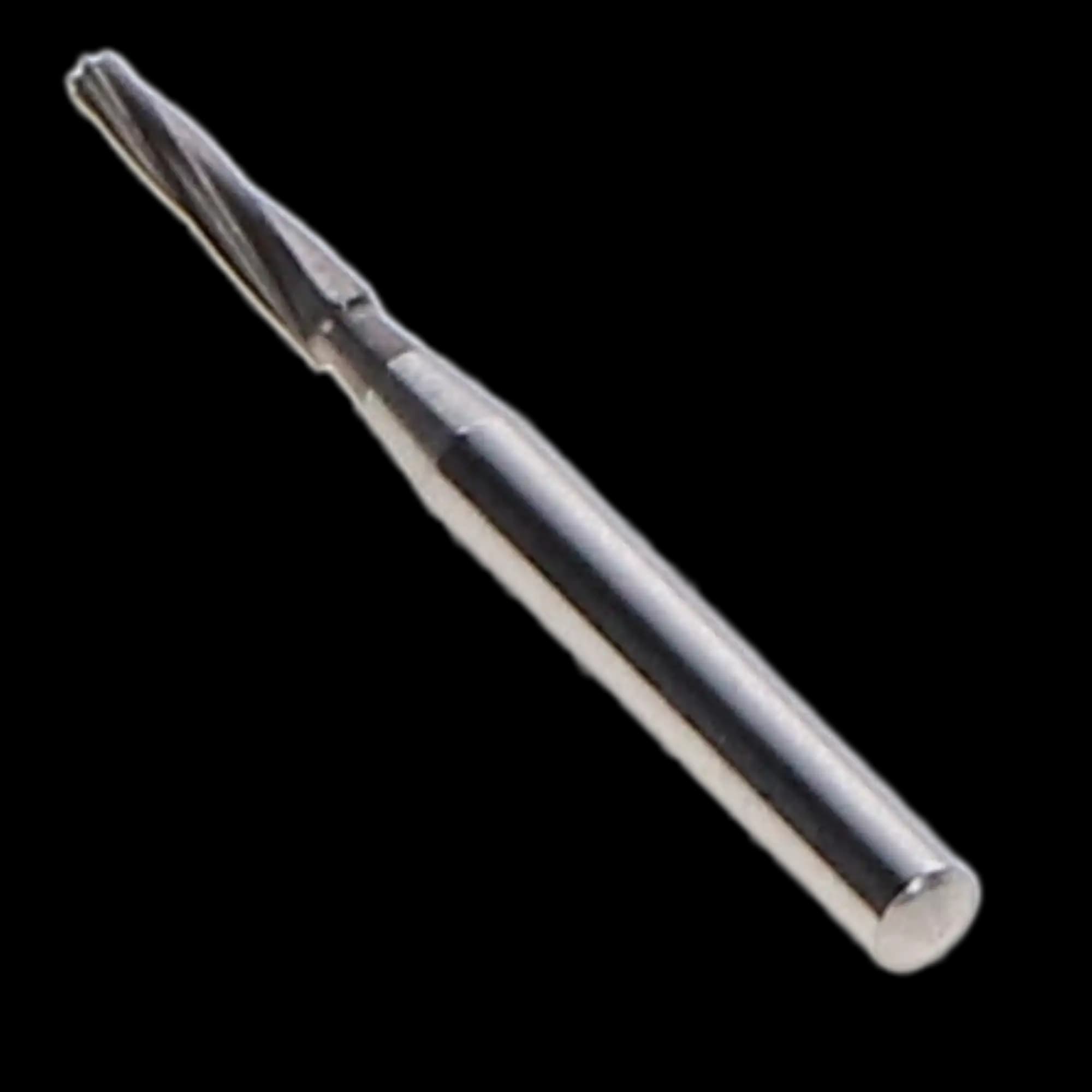 Defend Operative Carbide Burs, FG, Tapered Fissure, #171L, 1.2 mm, Plain Cut, Long Head, 10/Pk, FG-171L thumbnail 2