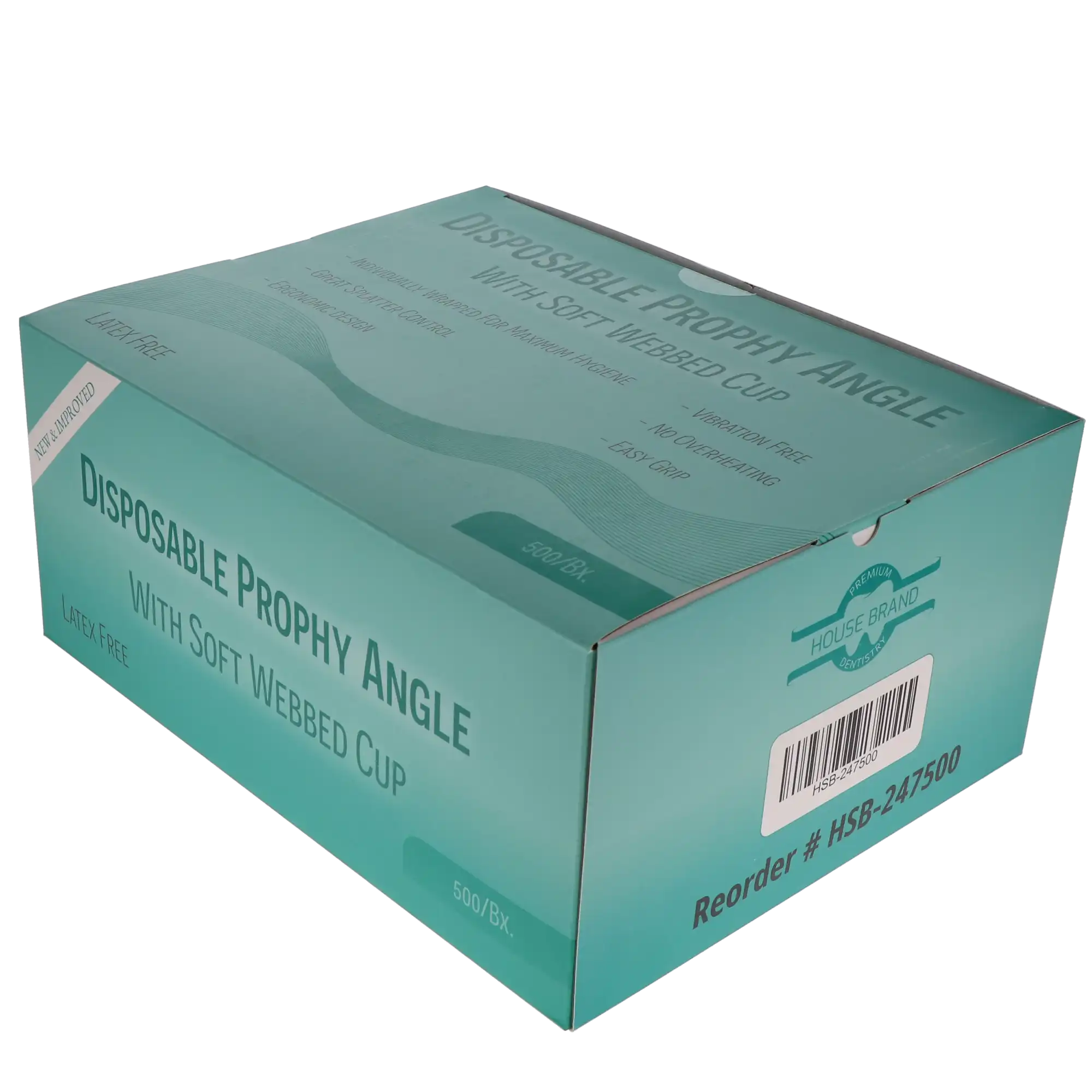 Disposable Prophy Angles, Soft Webbed Cup, Latex-Free, 500/Pk, 247-500 thumbnail 2