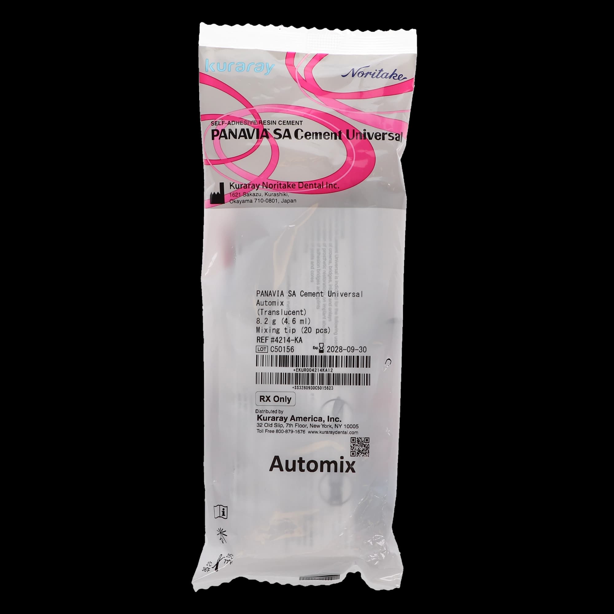 Panavia SA Cement Universal Automix Refill, Translucent, 4.6 mL (8.2 g) Syringe with 20 Mixing Tips, 4214KA thumbnail 11