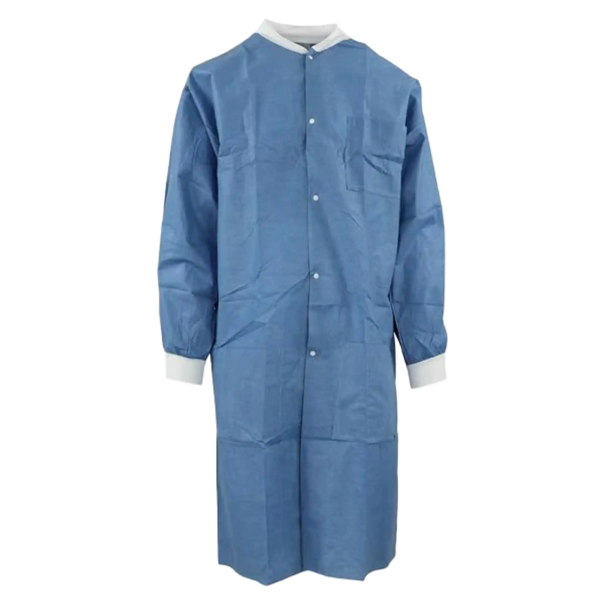 Medicom SafeWear High Performance Disposable Lab Coat, Deep Blue, X-Large, 12/Bag, 8107-D thumbnail 8
