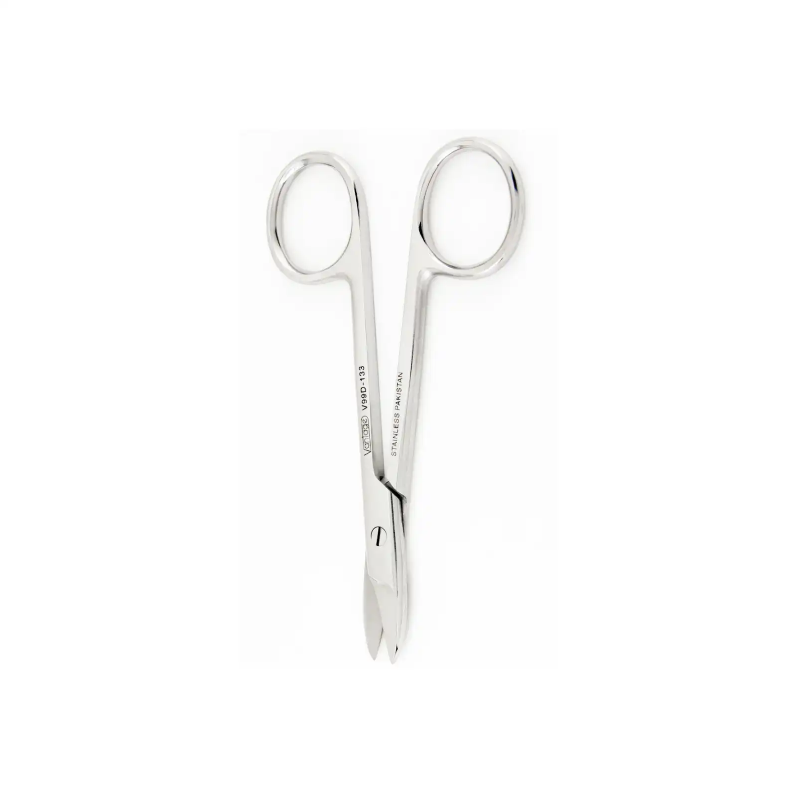 Vantage Crown and Collar Scissors, Straight, Smooth, 4-1/8", Stainless Steel, 1/Pk, #V10S thumbnail 2