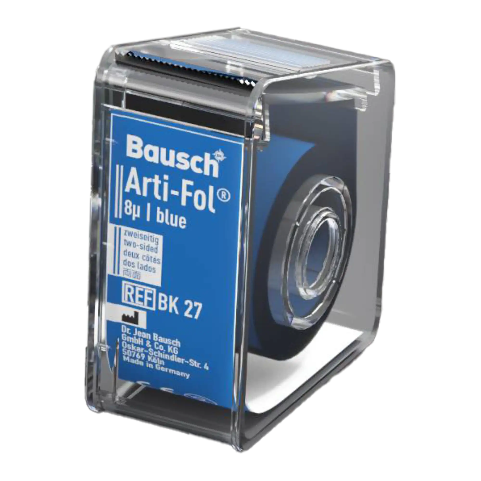 Arti-Fol II Ultra-Thin Two-Sided Articulating Film, 8 Microns, 22 mm x 20 m, Blue/Blue, 1 Roll/Pk, BK27 thumbnail 2