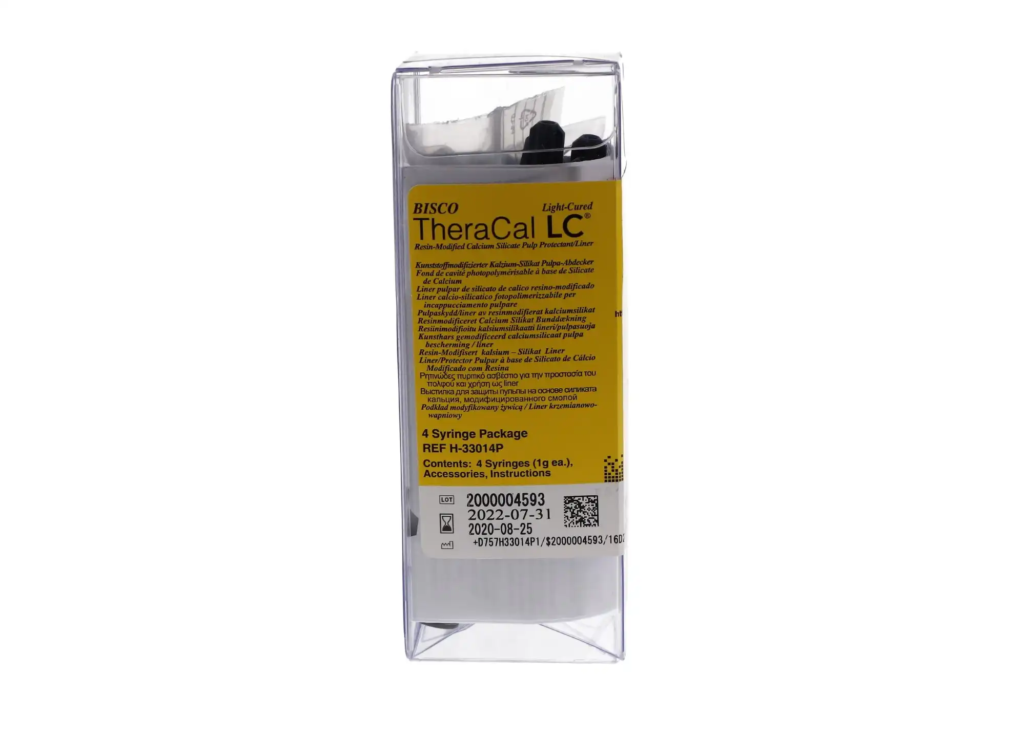 Bisco TheraCal LC Resin-Modified Calcium Silicate Cavity Liner and Pulp Protectant, Light-Cure, 1 g Syringe, 4/Pk, H-33014P thumbnail 4