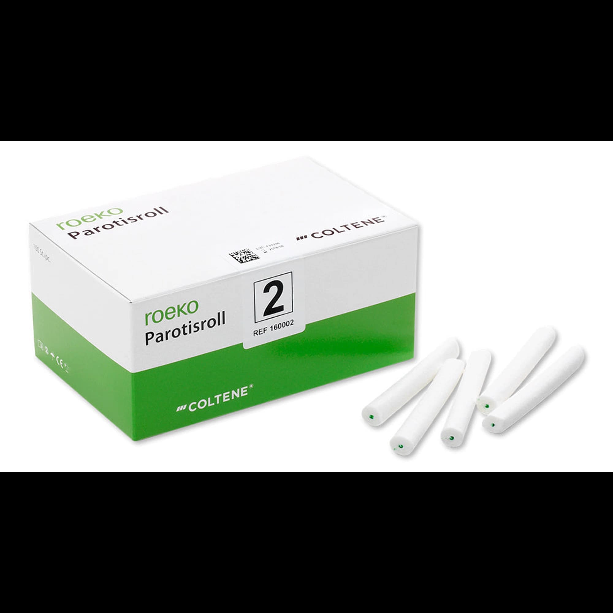 Roeko Parotisroll #2 Dental Cotton Rolls, Non-Sterile, 3/8" x 3-1/8" (10 mm x 80 mm), 100/Box, 160002 thumbnail 2