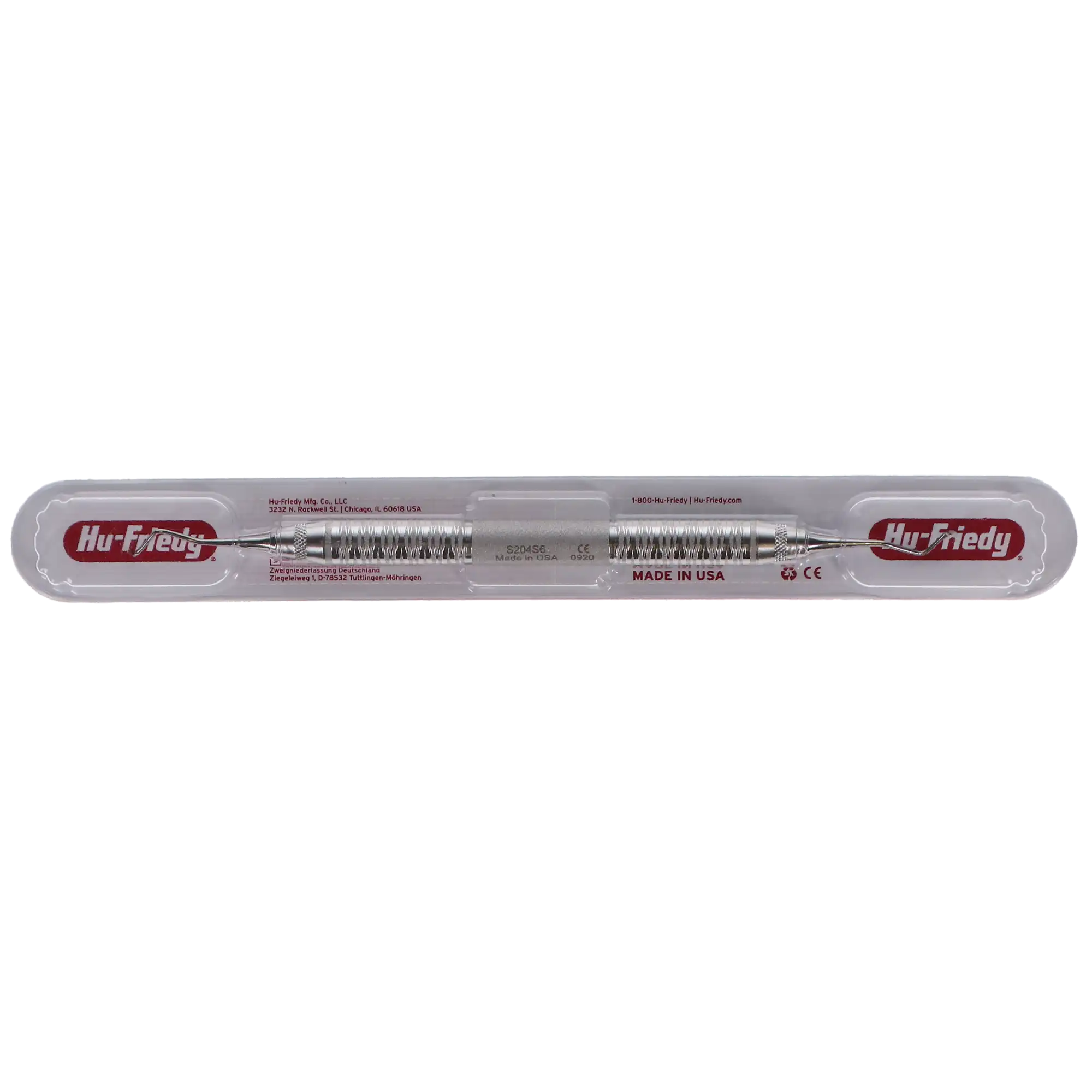 Hu-Friedy 204S Sickle Scaler, Double-End, #6 Satin Steel Handle, S204S6 thumbnail 4