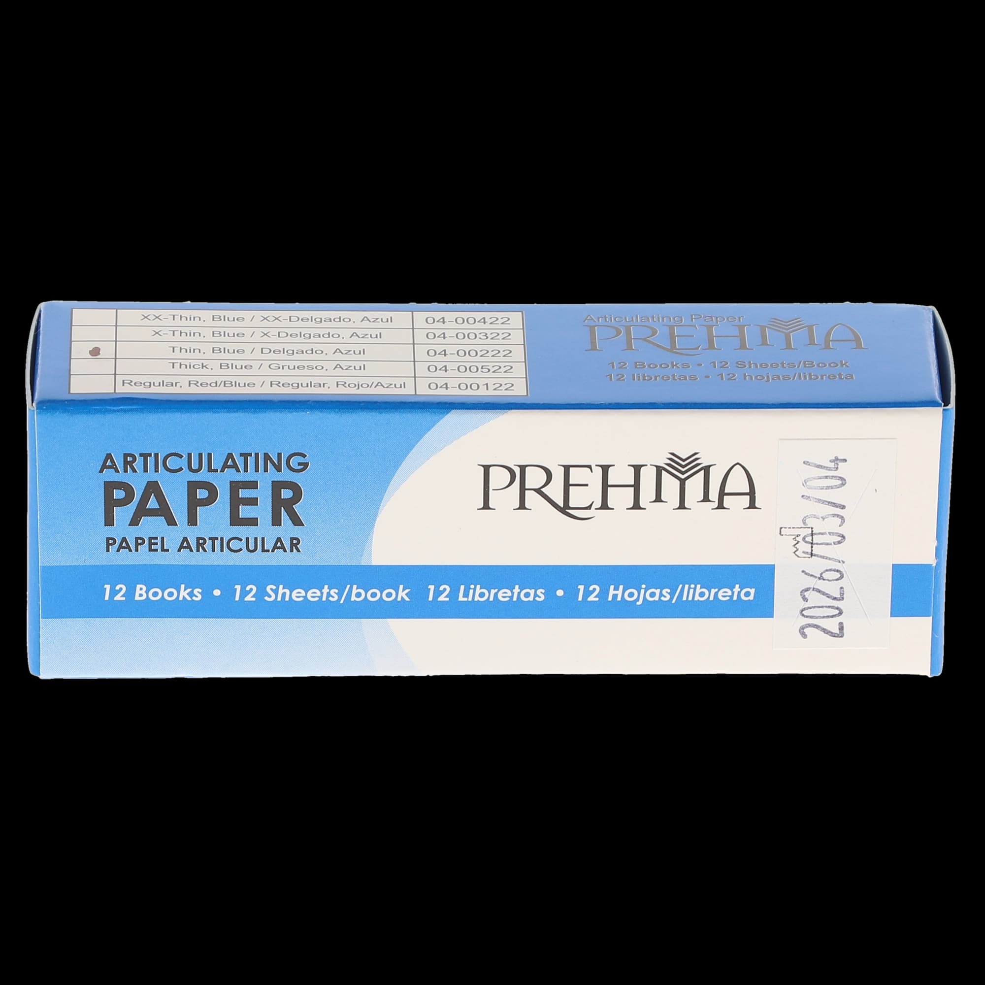 Prehma Articulating Paper, Thin, 101.60 Microns, Blue, 144 Sheets (12 Books x 12), 04-00222 thumbnail 6