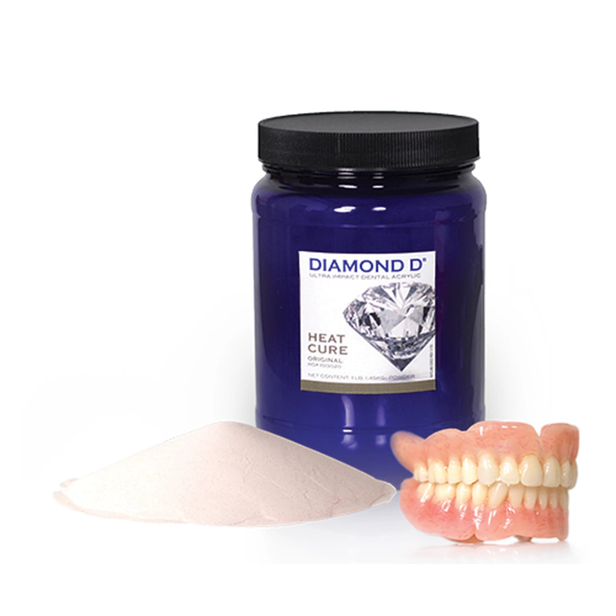Diamond D Ultra Impact Heat Cure Denture Acrylic Powder and Liquid Kit, Original Shade, 1 lb Powder / 8 oz Liquid, 1/Pkg thumbnail 10