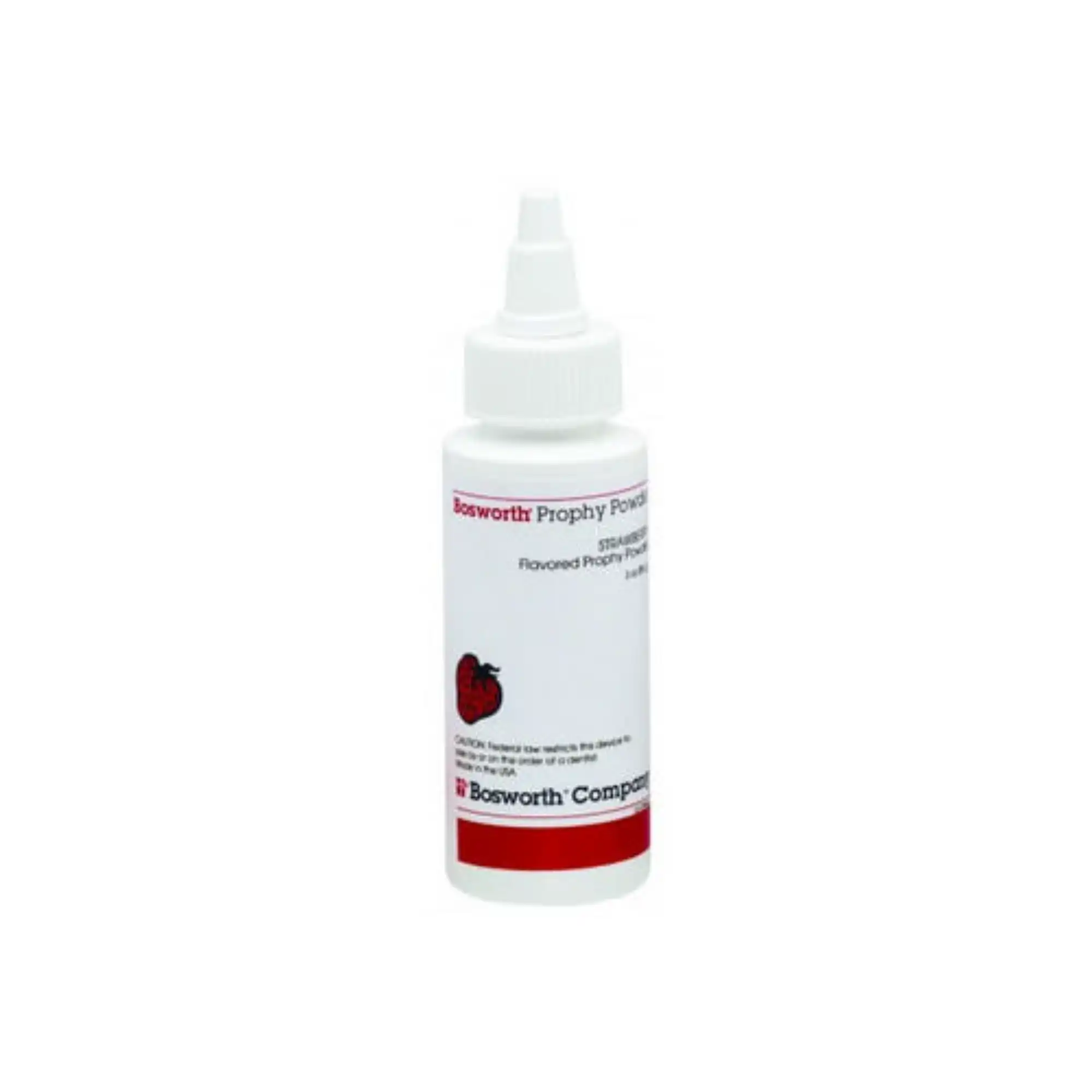 Keystone Bosworth Prophy Powder, Strawberry Flavor, Sodium Bicarbonate, 10 oz Bottle, 16630 - Air Polishing Powder 10oz Strawberry - Image 1