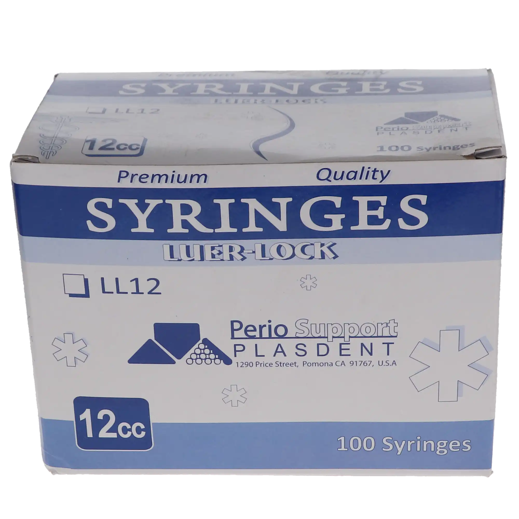 Plasdent Disposable Luer Lock Syringes, 12 cc, Non-Sterile, 100/Box, LL12 thumbnail 4