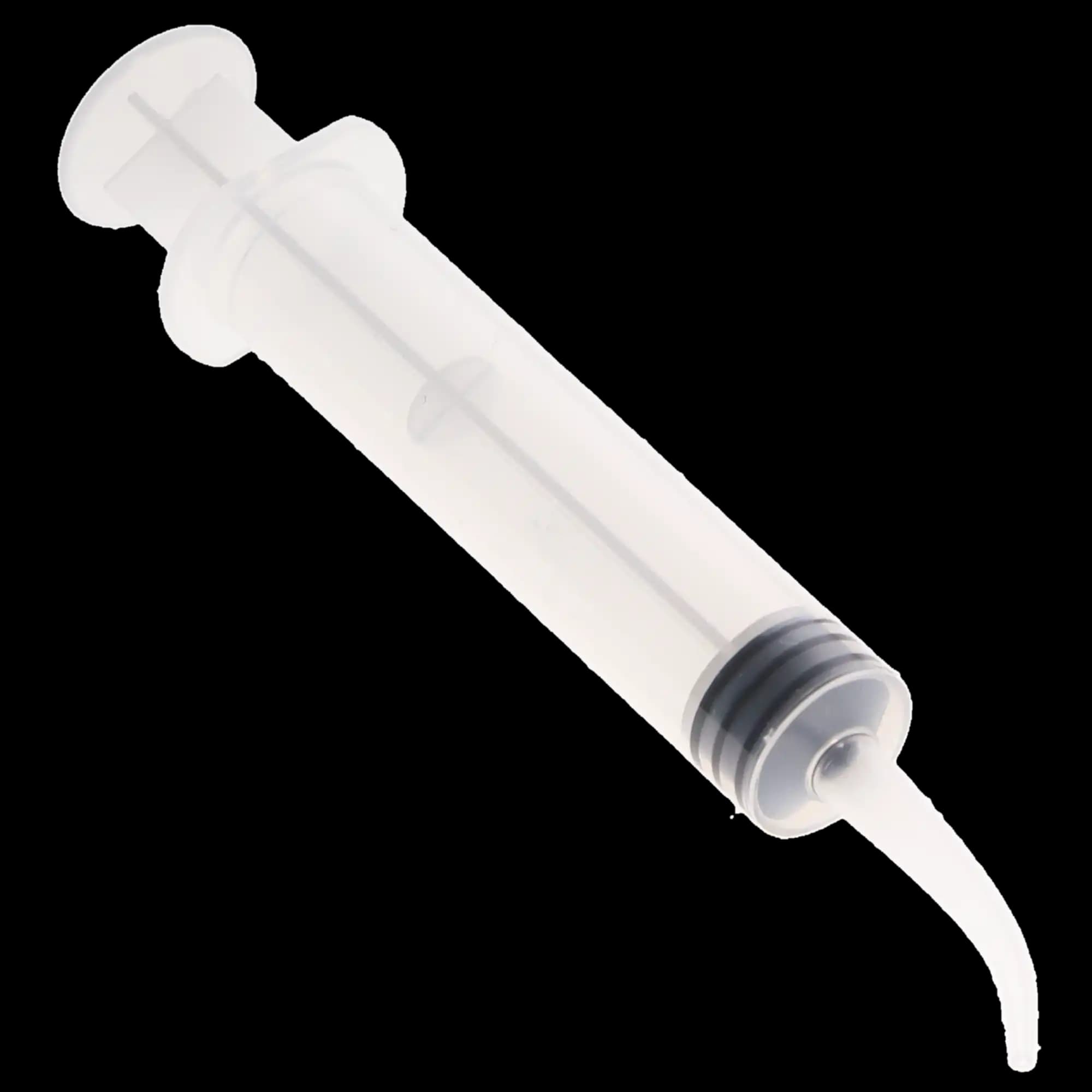 Plasdent Disposable Curved Tip Utility Syringe, No. 412, 12cc, 50/Box, LL-UT - Disposable Utility Syringe, Plastic, Curved Tip, # 412, 12 cc, 50/Pk, LL-UT - Image 1