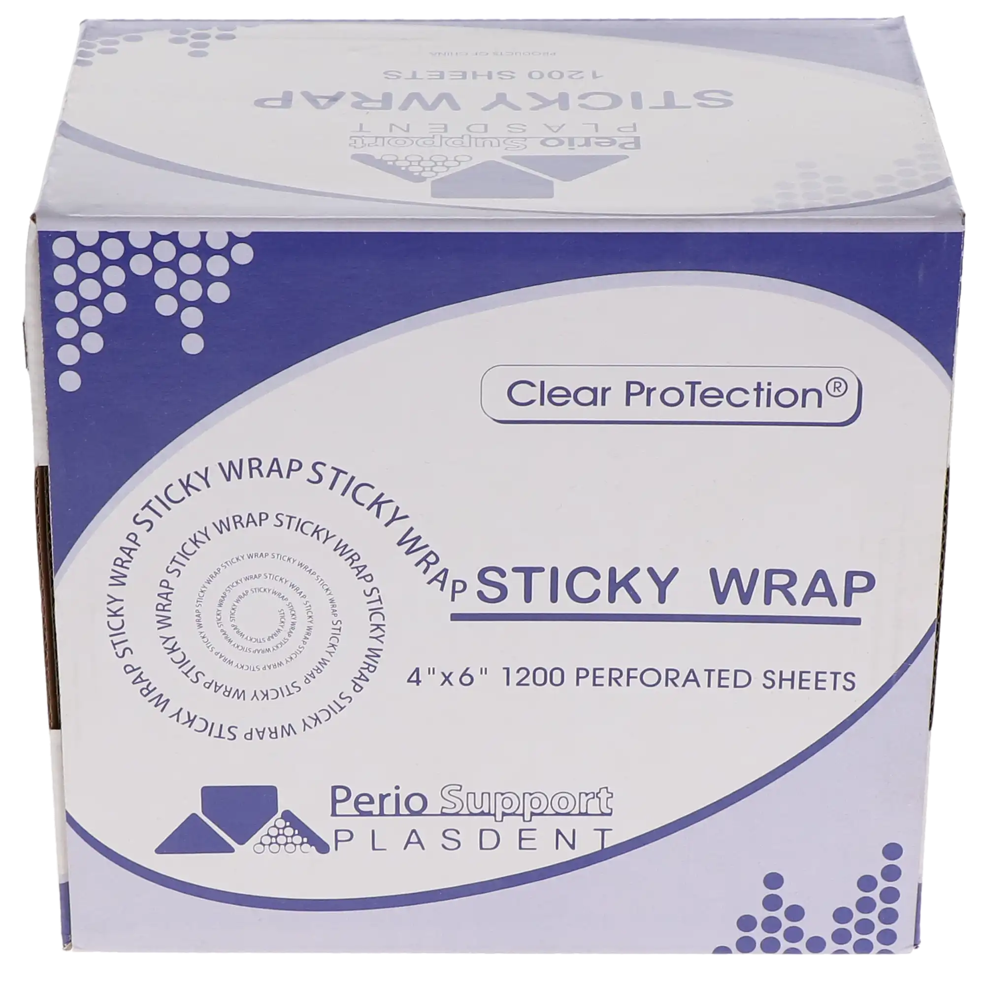 Sticky Wrap Barrier Film Sheets, 4" x 6", Blue, 1200/Roll, PS1250B thumbnail 10
