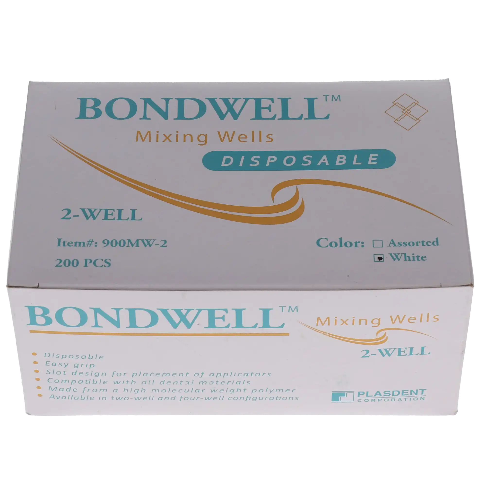 Bondwell Disposable Mixing Wells, 2-Well, White, 200/Pk, 900MW-2 thumbnail 9