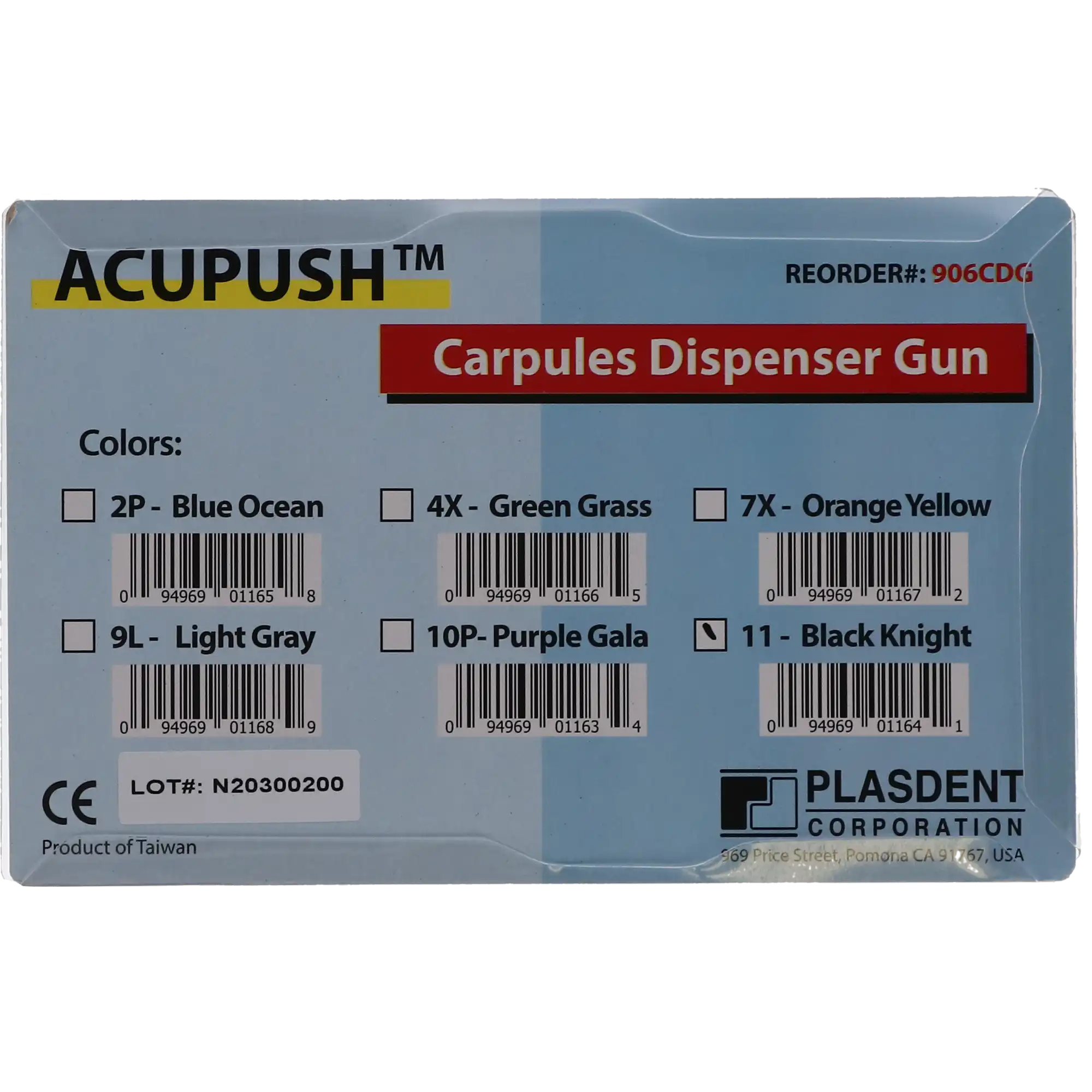 AcuPush Carpules Dispenser Gun, Black Knight, 1/Pk, 906CDG-11 thumbnail 3