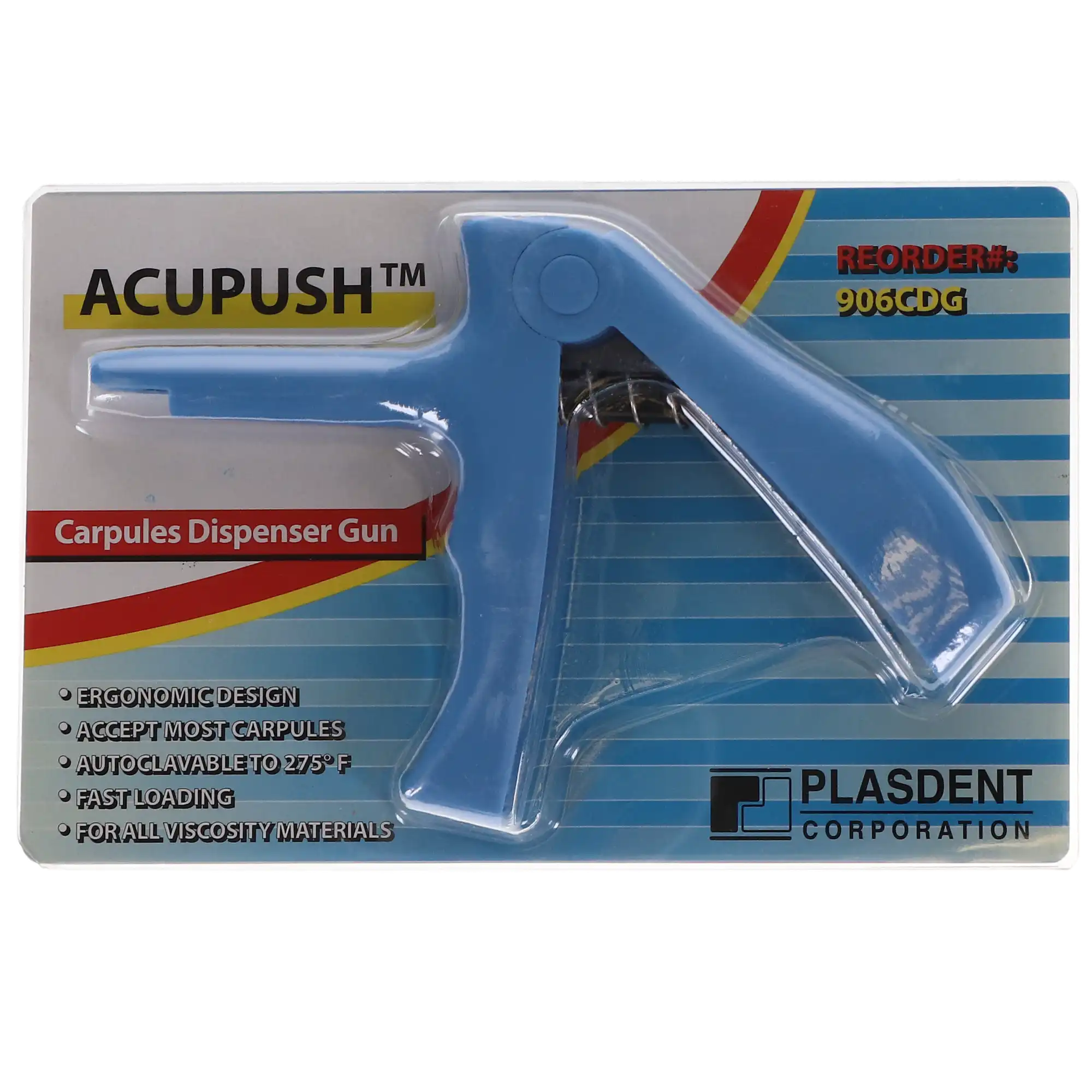AcuPush Carpules Dispenser Gun, Blue Ocean, 1/Pk, 906CDG-2P thumbnail 5