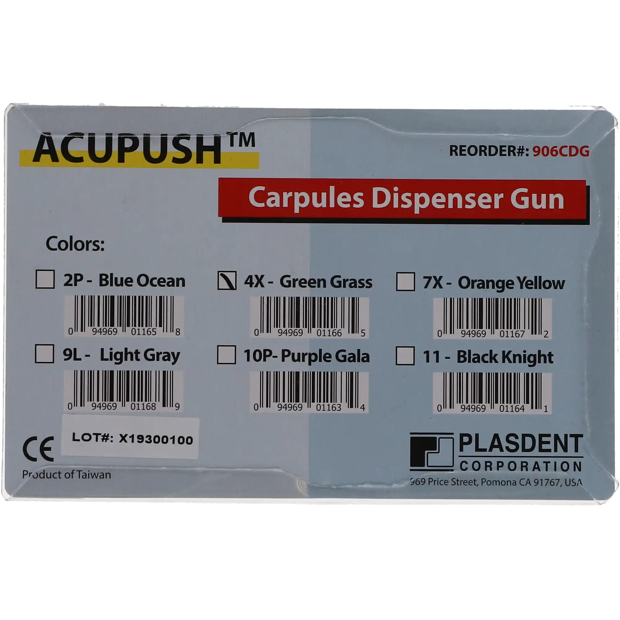 AcuPush Carpules Dispenser Gun, Green Grass, 1/Pk, 906CDG-4X thumbnail 3