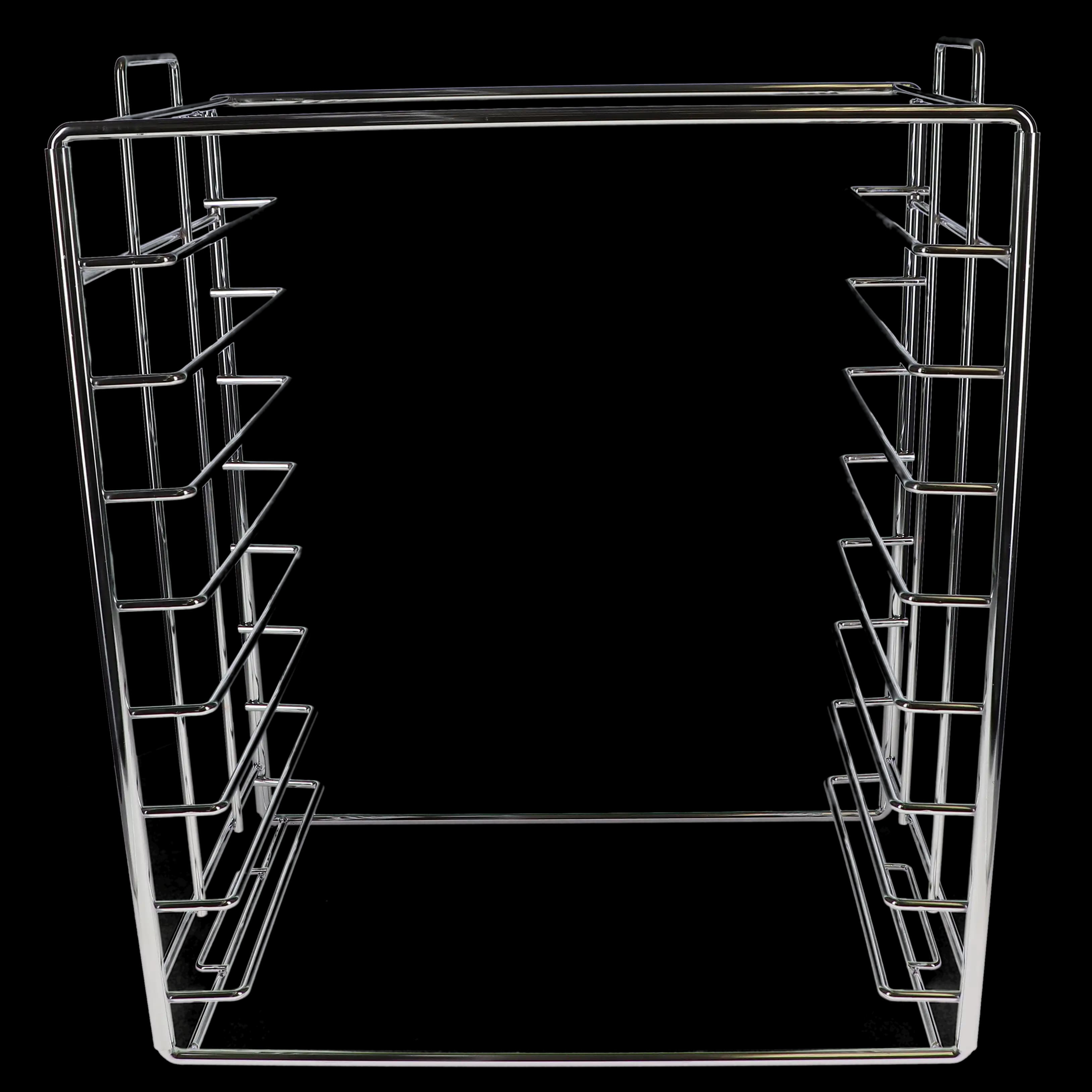 Plasdent Chrome Tray and Lid Rack, Size B, Long Side Loading, Holds 8 Covered Trays, 14-1/2"W x 9-3/4"D x 17-1/2"H, 300TRB-H thumbnail 4