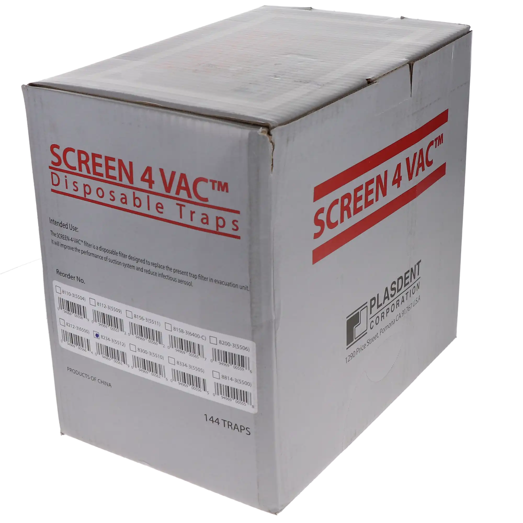 Plasdent Screen-4-Vac Disposable Evacuation Trap, 2 3/4", Clear, #8234, 144/Pk, 8234-3(5512) thumbnail 4