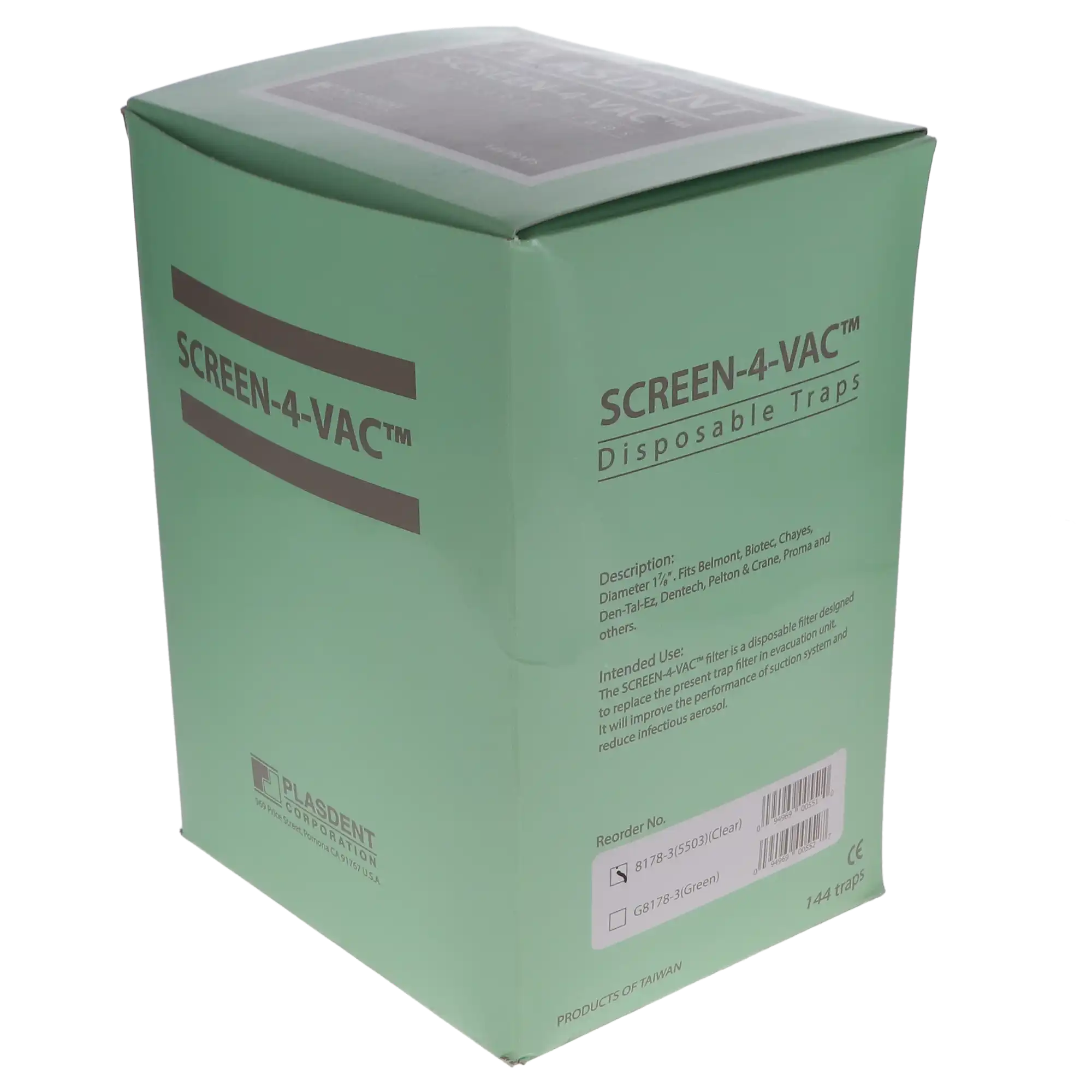 Screen-4-Vac Disposable Evacuator Trap, 1 7/8", Clear, #5503 (8178-3), 144/Pk thumbnail 4