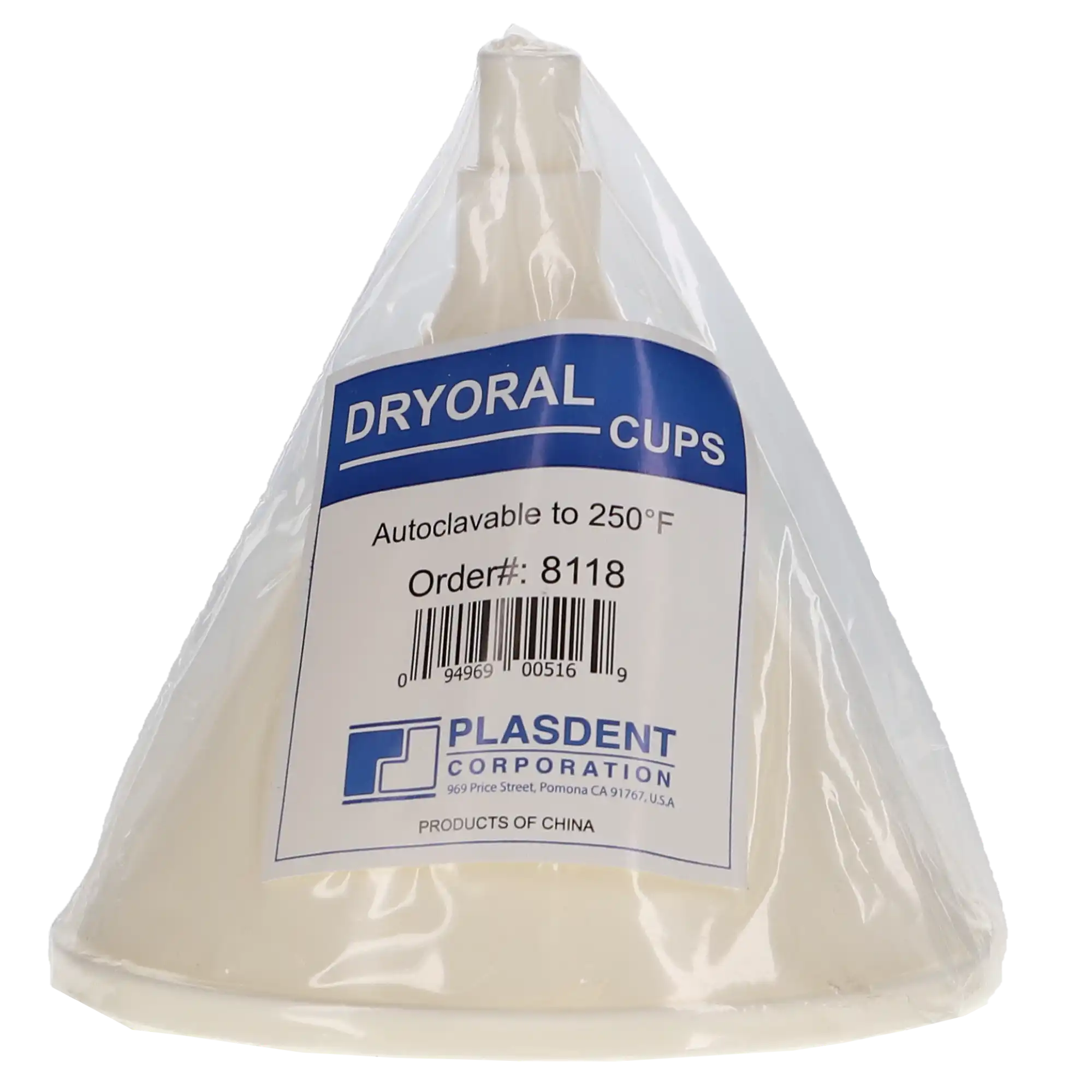 Plasdent Dry Oral Evacuation Cup, Autoclavable, 4" Diameter, White, 1/Pk, 8118 thumbnail 9