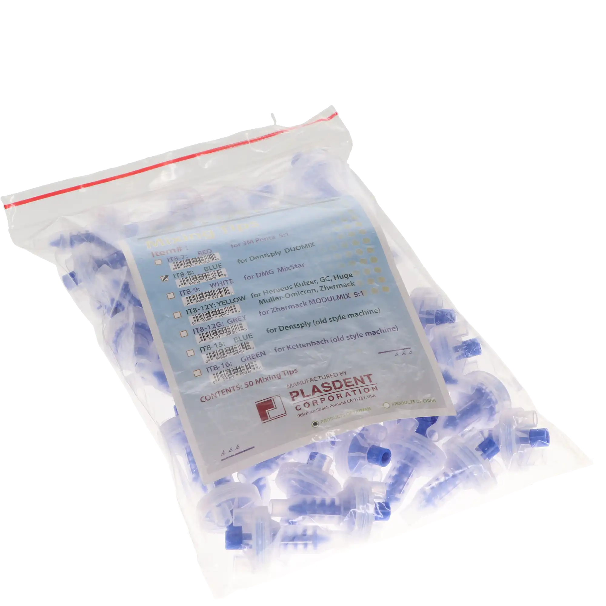 Dynamic Mixing Tips for Dentsply DUOMIX, #8, Blue, 50/Pk, IT8-8 thumbnail 3