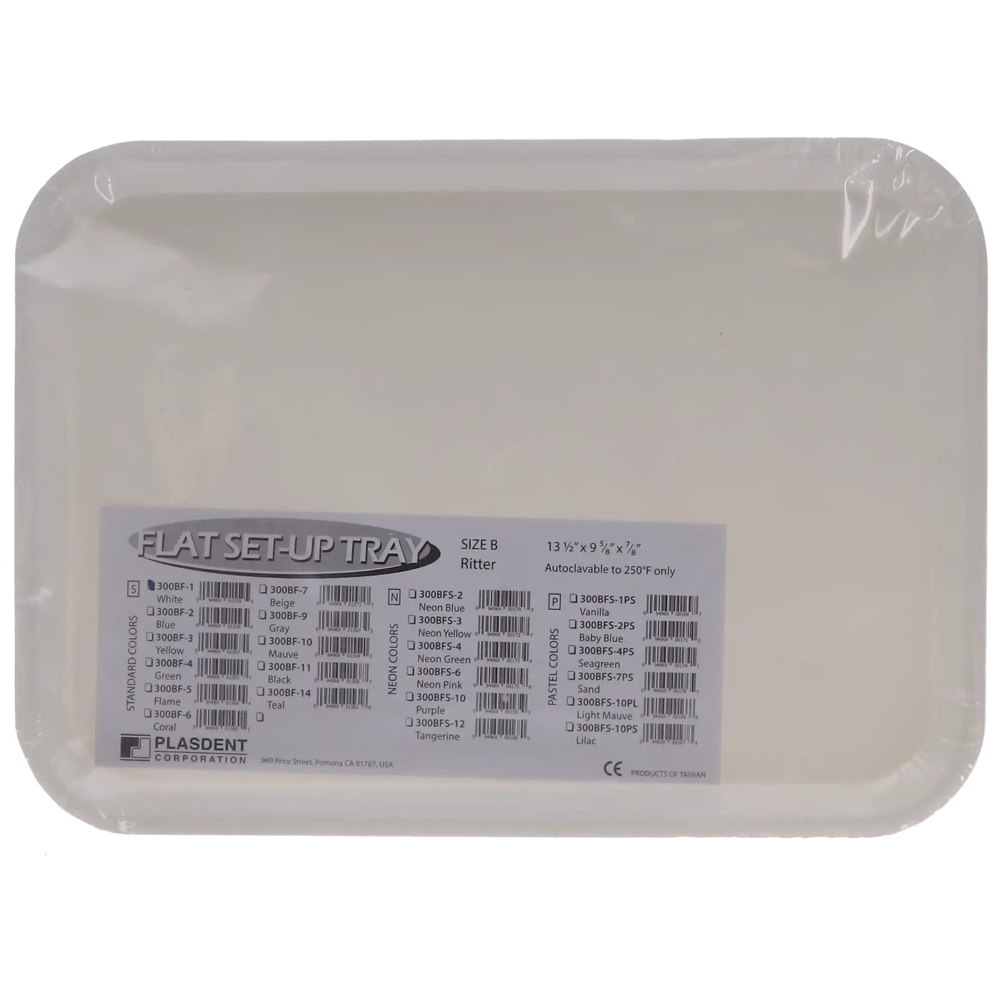 Plasdent Set-Up Flat Tray, Size B (Ritter), White, 13-1/2" x 9-5/8" x 7/8", 1/Pk, 300BF-1 thumbnail 5