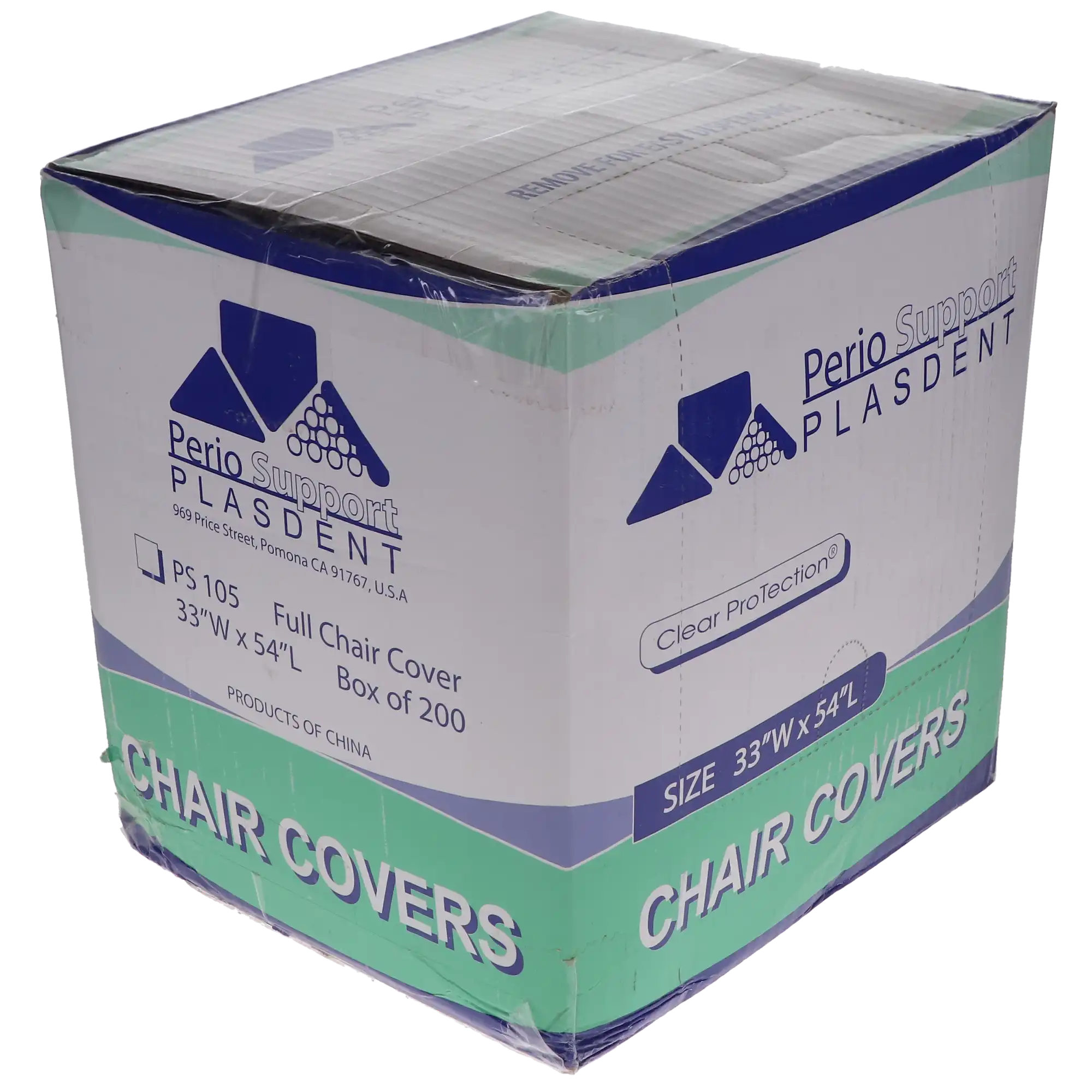 Plasdent Full Plastic Chair Cover Sleeves, 33" x 54", Clear, 200/Box, PS105 thumbnail 6