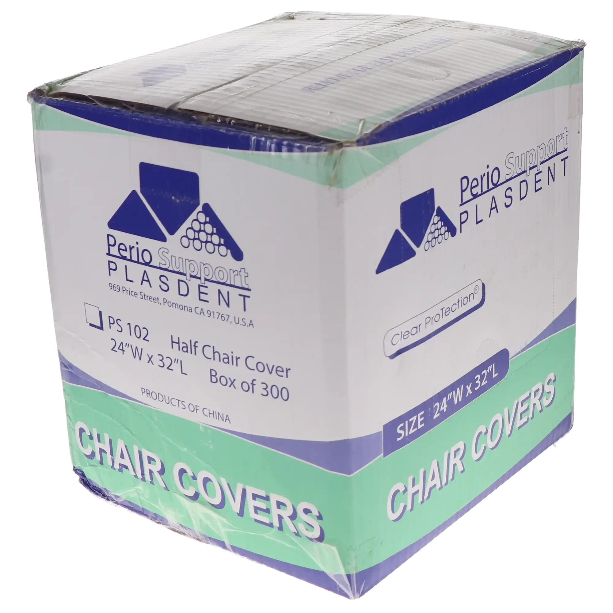 Plasdent Half Chair Cover, 24" x 32", Clear Plastic, 300/Box, PS-102 thumbnail 4