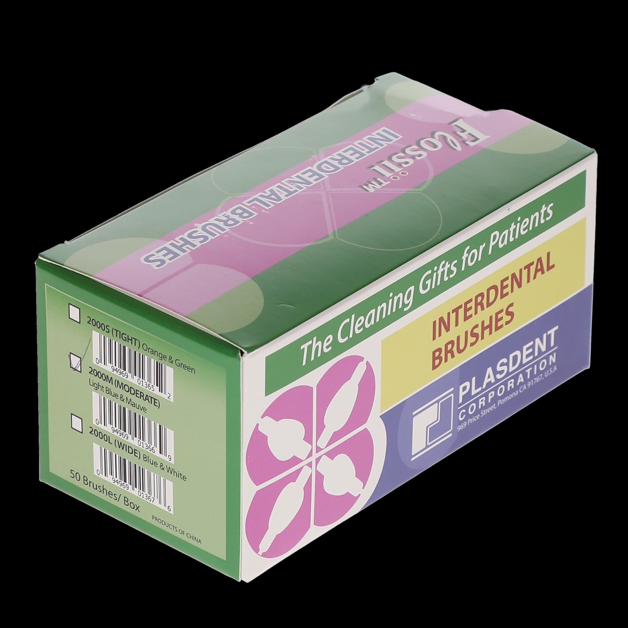 Plasdent Tapered Interdental Brushes, Medium 3mm-4mm, Assorted Light Blue & Mauve, 50/Box, 2000M thumbnail 4